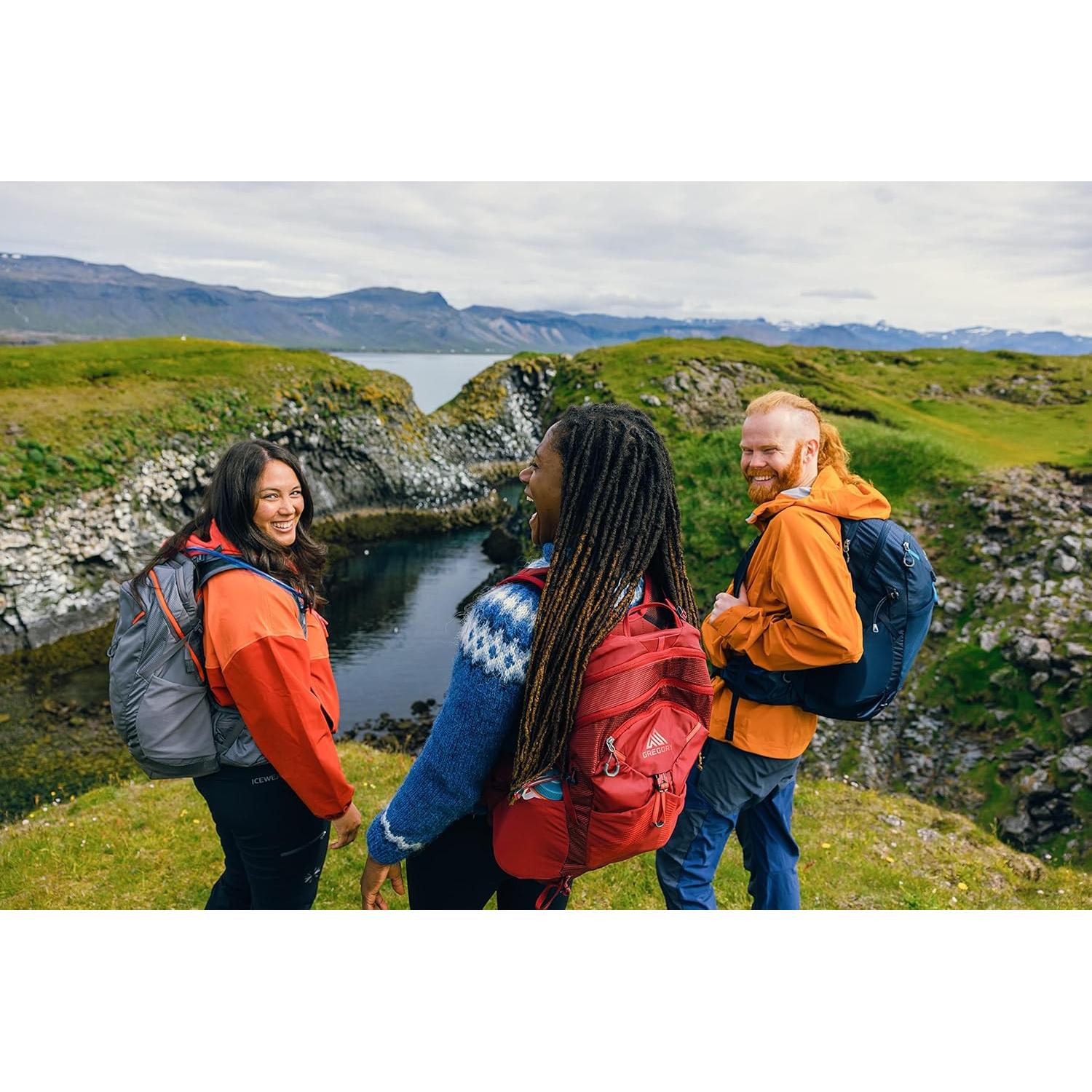 Maya 25L Women's Day Hiking Backpack, Ventilated Backpanel, Built-In Hydration Attachment for Water Bladder (Reservoir Not Included), One Size Fits All, Sunset Grey