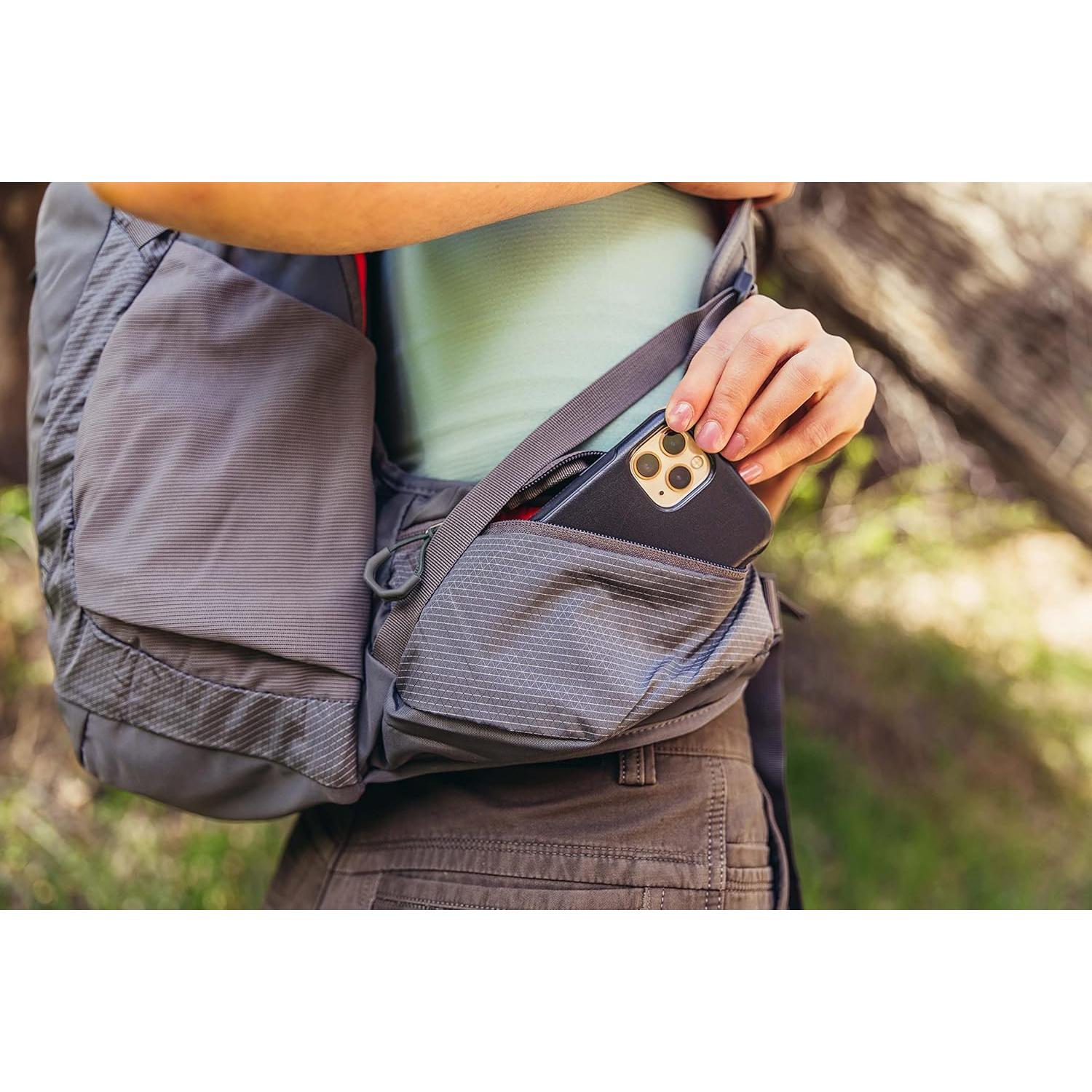 Maya 15L Women's Day Hiking Backpack, Ventilated Backpanel, Built-in Hydration Attachment for Water Bladder (Reservoir Not Included), One Size Fits All, Sunset Grey