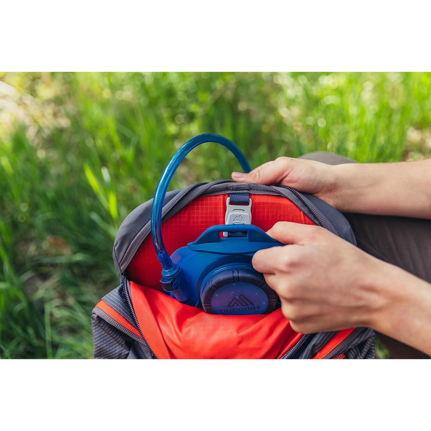 Maya 15L Women's Day Hiking Backpack, Ventilated Backpanel, Built-in Hydration Attachment for Water Bladder (Reservoir Not Included), One Size Fits All, Sunset Grey