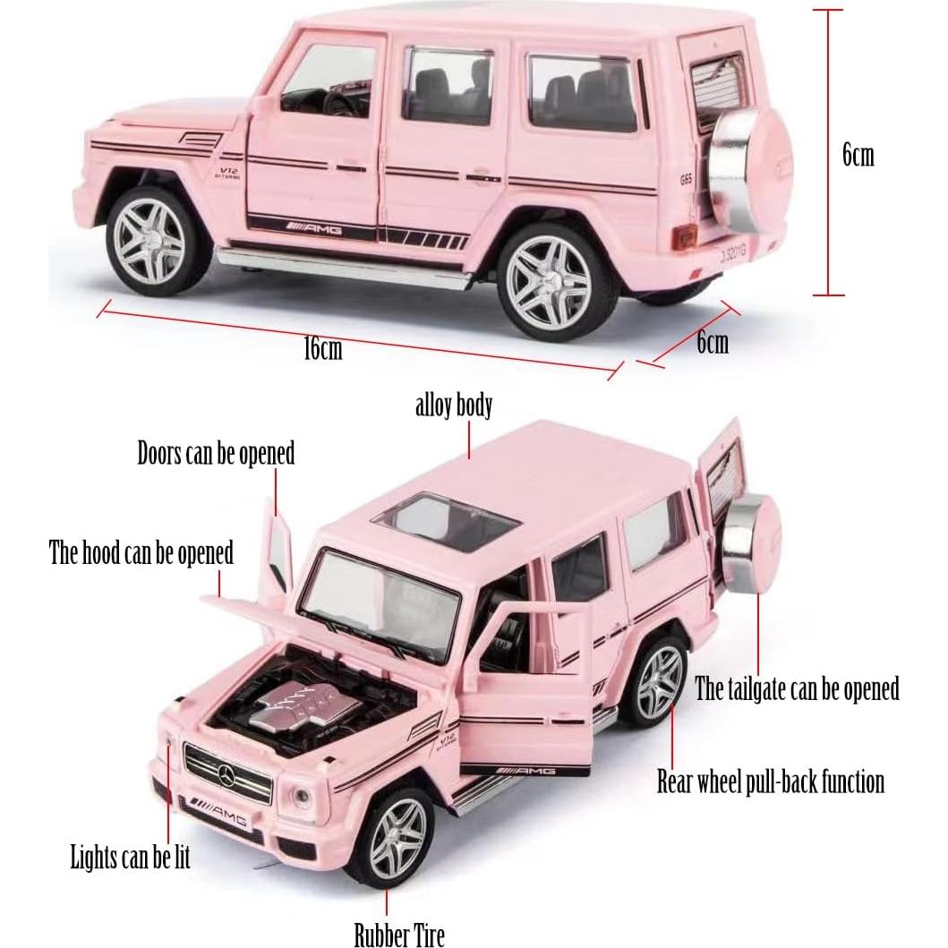 Coche de Juguete iLooboo Benz G65 AMG 16 cm con Luz y Sonido