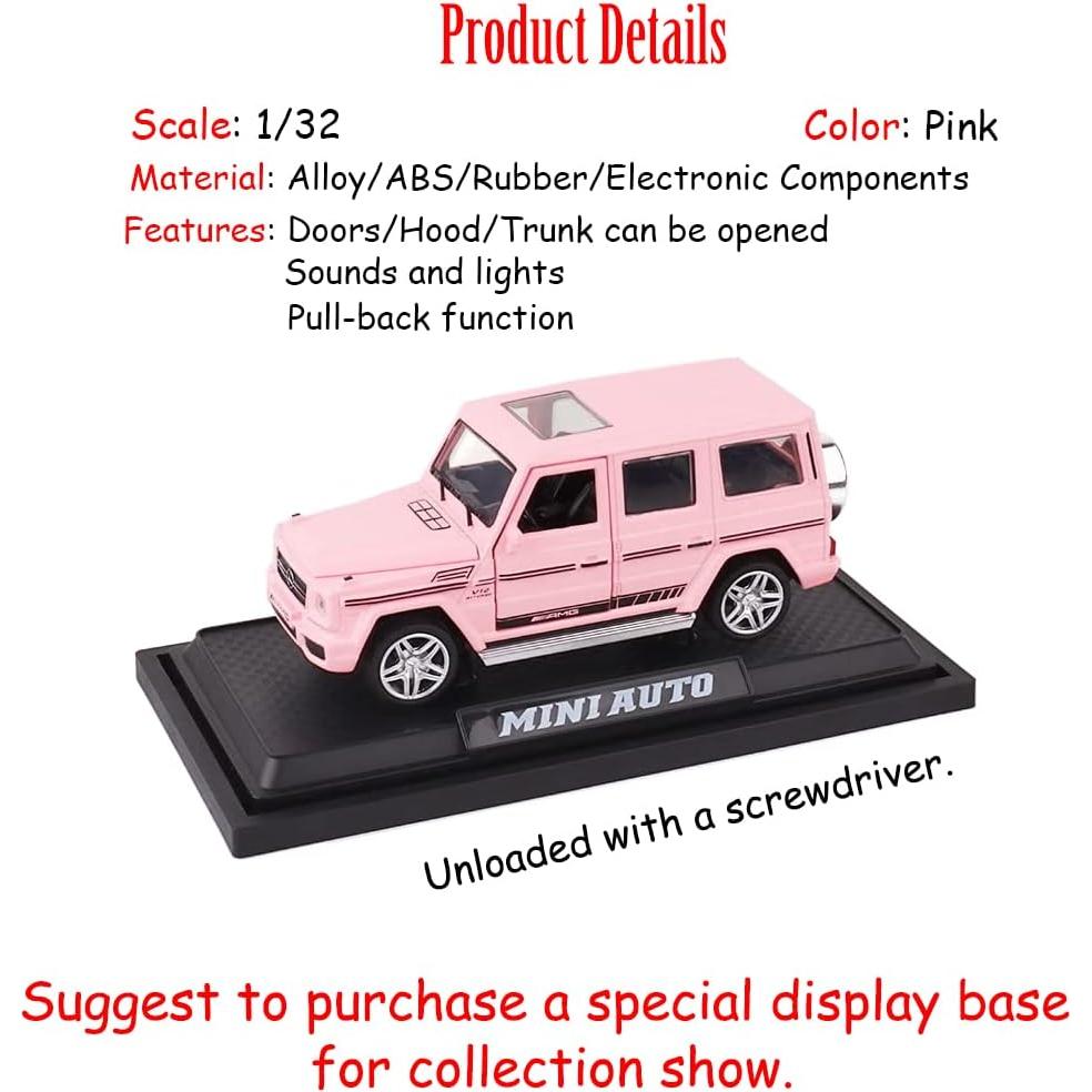 Coche de Juguete iLooboo Benz G65 AMG 16 cm con Luz y Sonido