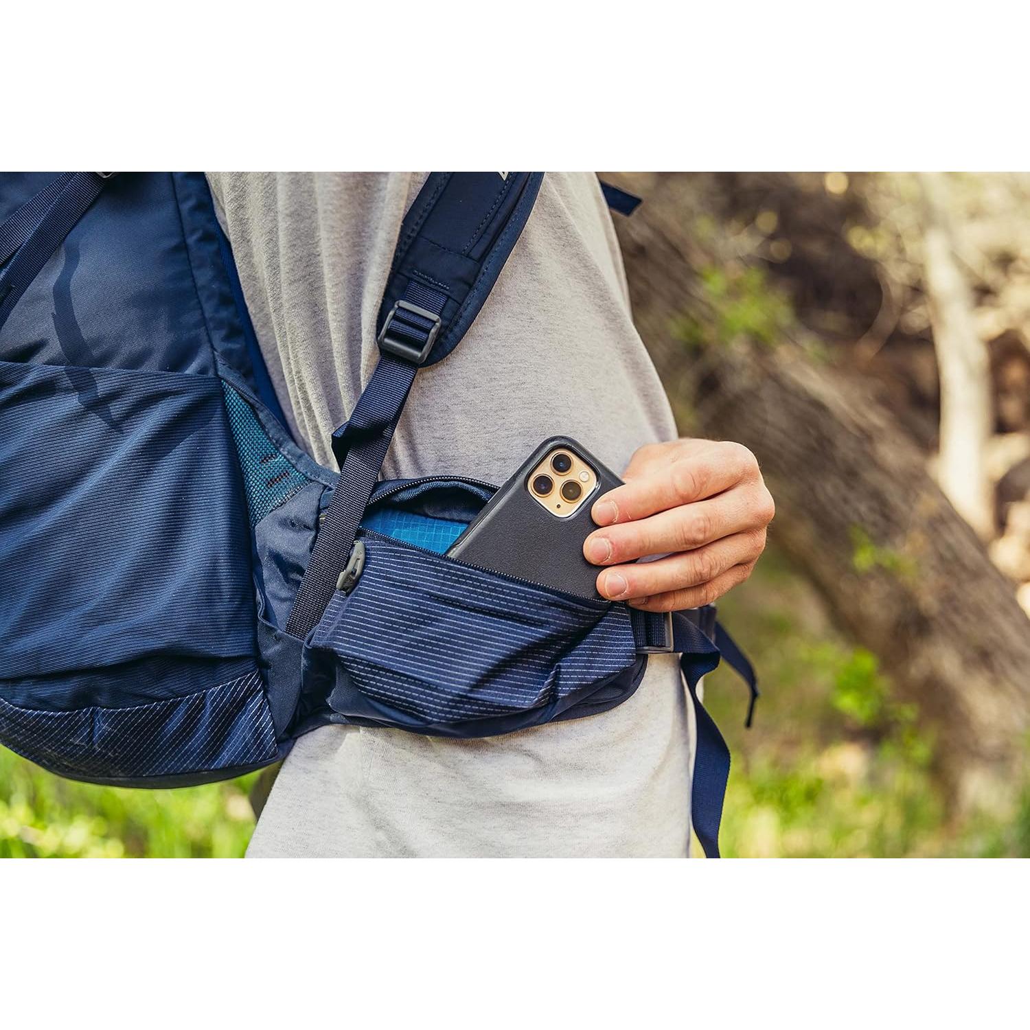 Miko 30L Unisex Day Hiking Backpack, Ventilated Backpanel, Built-In Hydration Attachment for Water Bladder (Reservoir Not Included), One Size Fits All, Optic Black