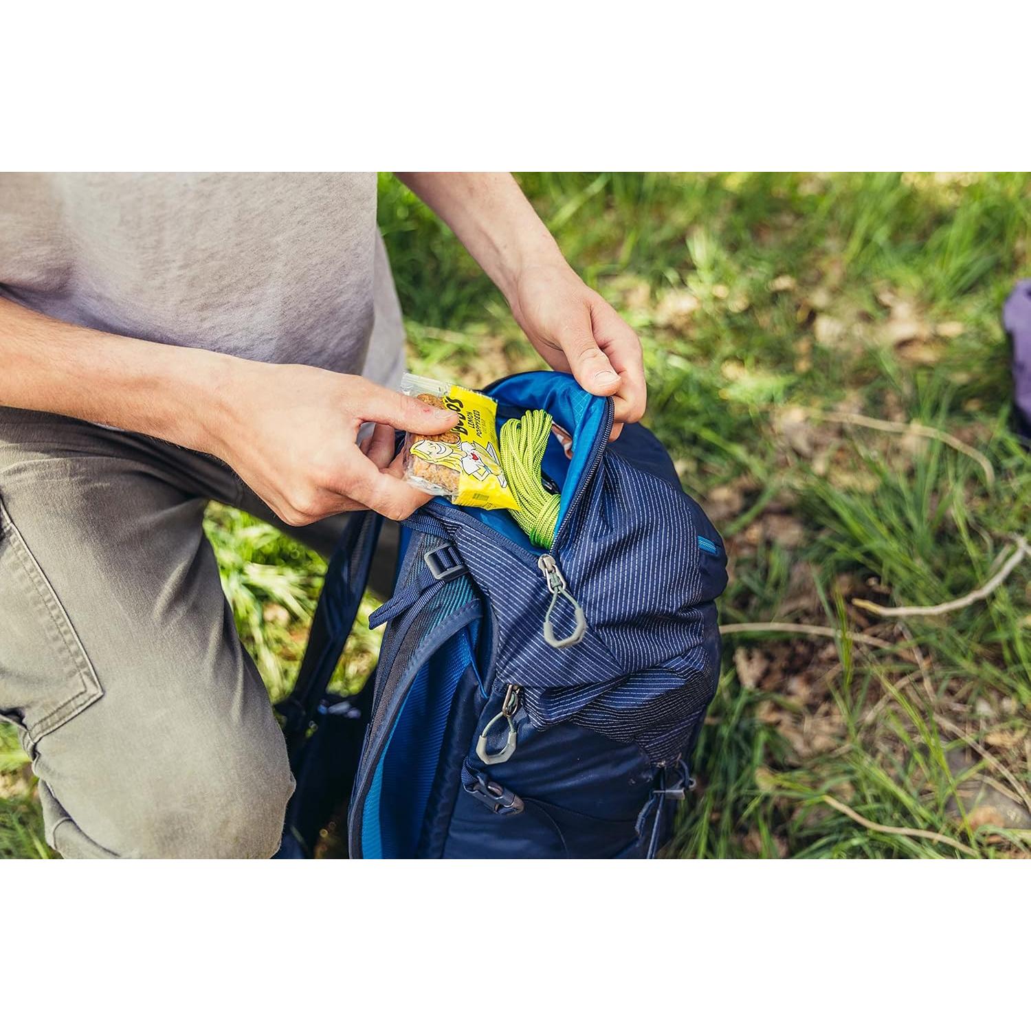 Miko 30L Unisex Day Hiking Backpack, Ventilated Backpanel, Built-In Hydration Attachment for Water Bladder (Reservoir Not Included), One Size Fits All, Optic Black