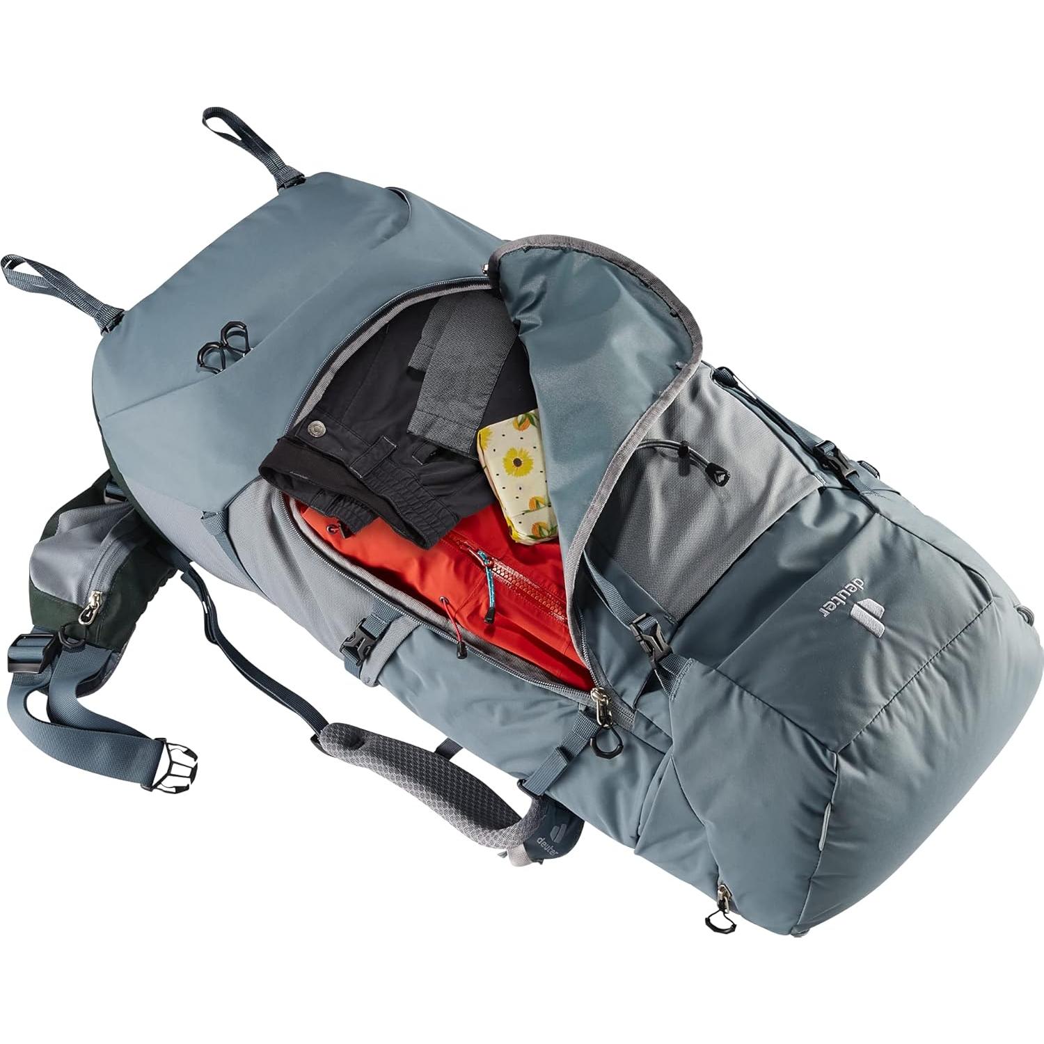 Deuter Women's Aircontact Core 60+10L SL Hiking Backpack - Shale-Ivy