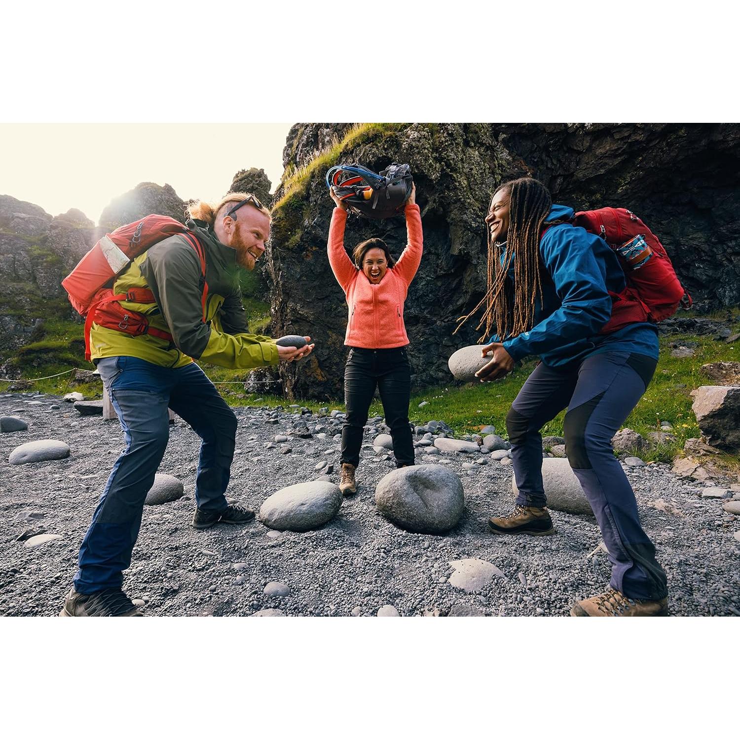 Miko 25L Unisex Day Hiking Backpack, Ventilated Backpanel, Built-In Hydration Attachment for Water Bladder (Reservoir Not Included), One Size Fits All, Sumac Red