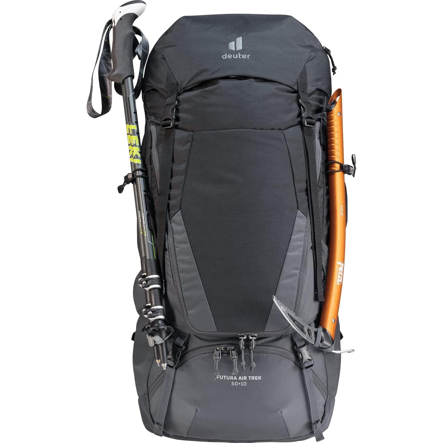Mochila Deuter Futura Air Trek 50+10 Unisex Negra 60L