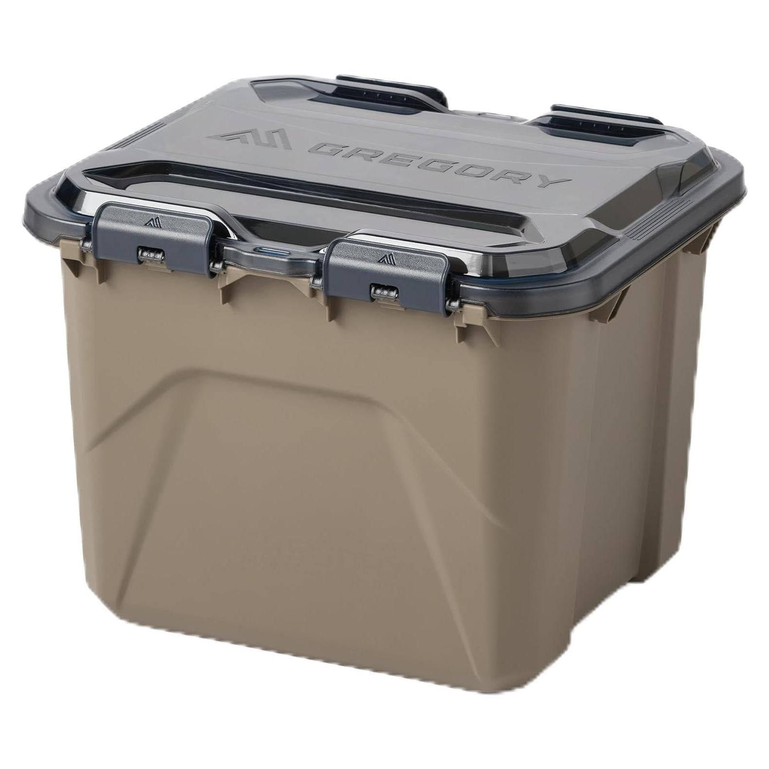 Gregory Alpaca 50L Waterproof Gear Organization/Camping Gear Box with Transparent Removeable Lid, Mirage Tan