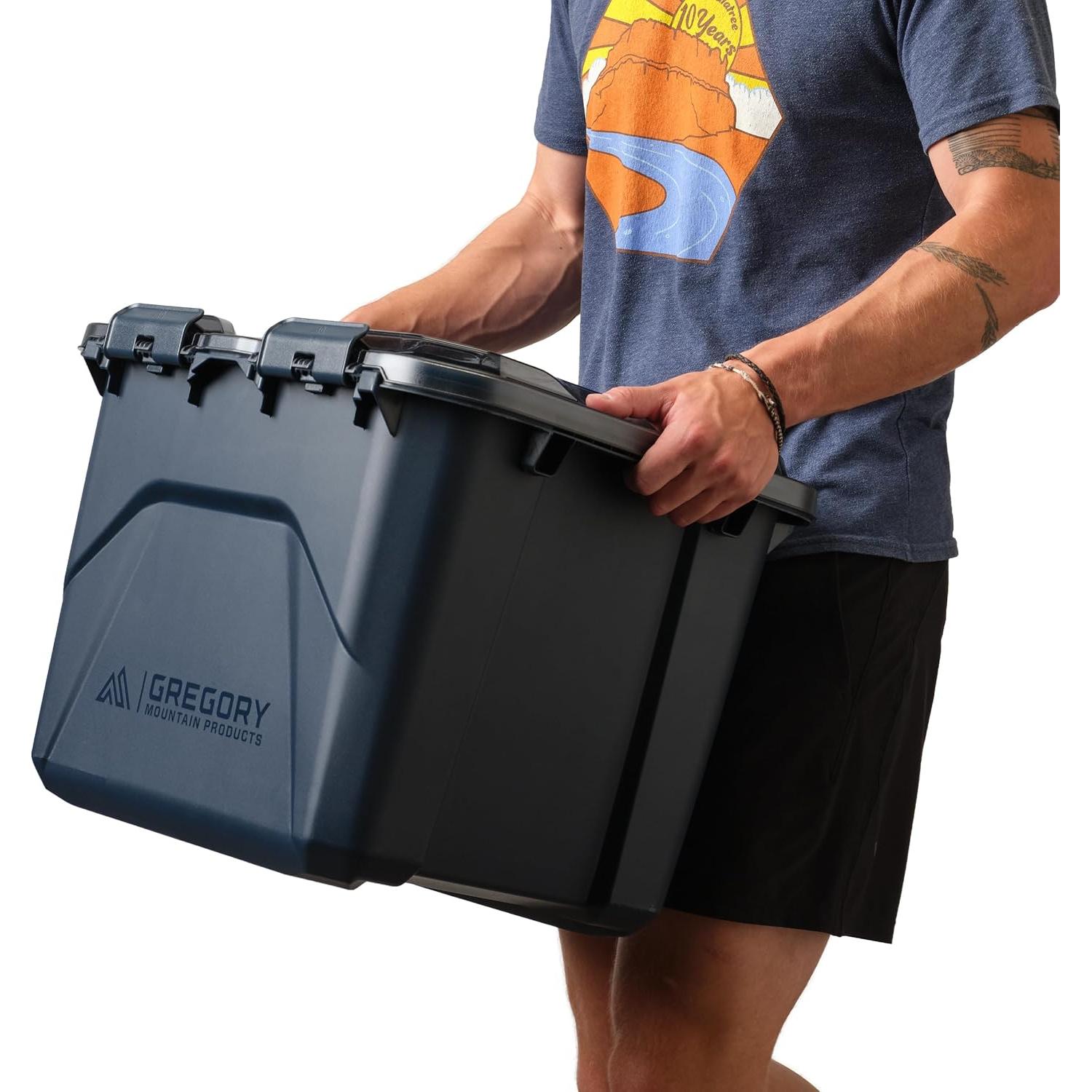 Gregory Alpaca 50L Waterproof Gear Organization/Camping Gear Box with Transparent Removeable Lid, Mirage Tan