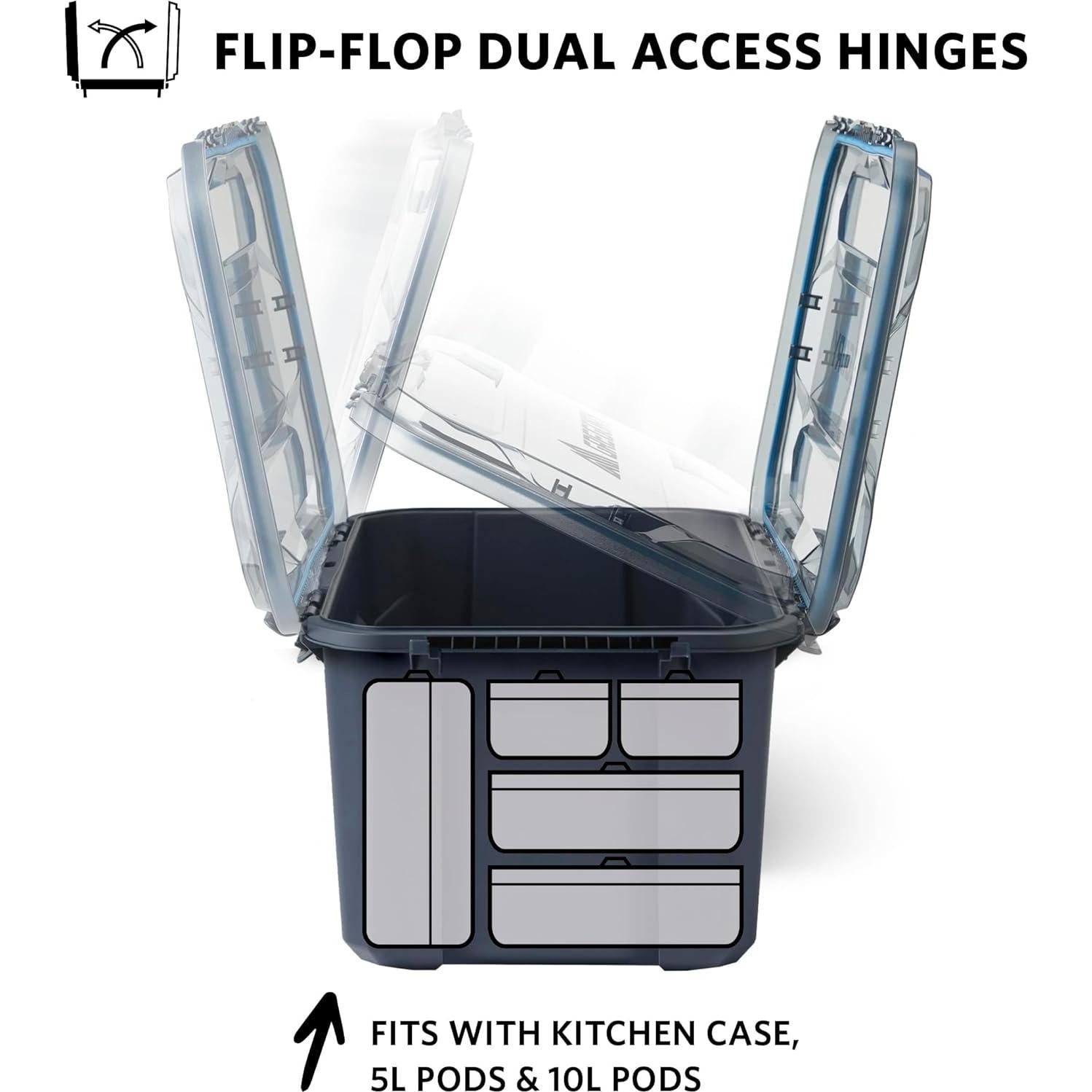 Gregory Alpaca 50L Waterproof Gear Organization/Camping Gear Box with Transparent Removeable Lid, Mirage Tan