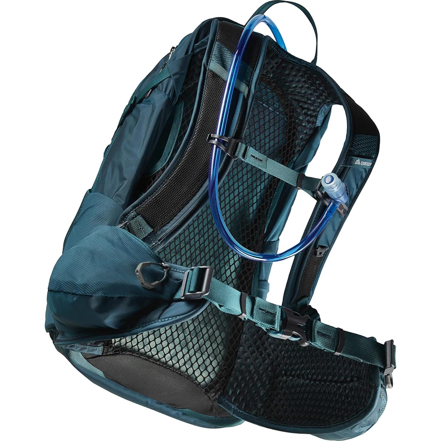 Gregory Sula 16L H2O Unisex Day Hiking/Backpacking Hydration/Mountain Biking Backpack, 3L Water Reservoir/Bladder Included, One Size Fits All, Antigua Green