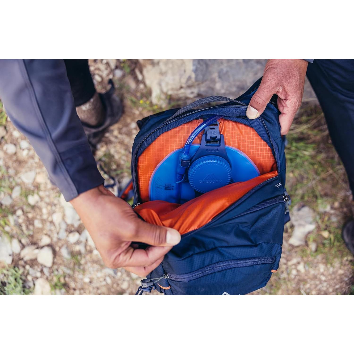 Gregory Inertia 24L H2O Unisex Day Hiking Backpack with included Water Reservoir/Bladder, One Size Fits All, Redrock