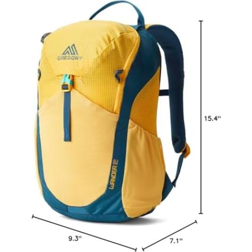 Wander 12L Unisex Youth Hiking Backpack, One Size Fits All, Aqua Yellow
