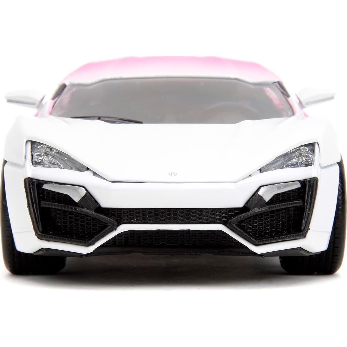 Coche Die-Cast Jada Toys Lykan Hypersport 1:24 Blanco/Púrpura