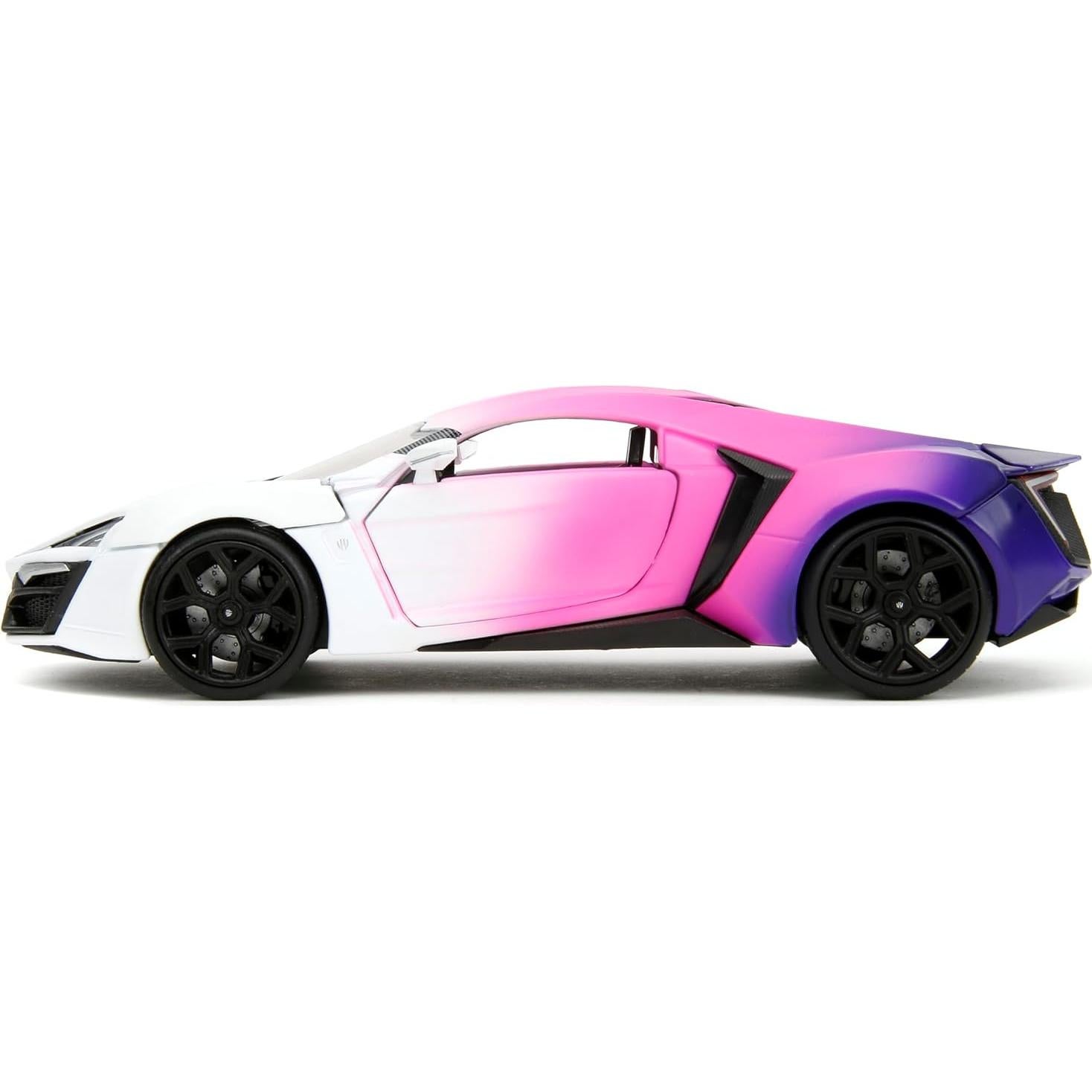Coche Die-Cast Jada Toys Lykan Hypersport 1:24 Blanco/Púrpura