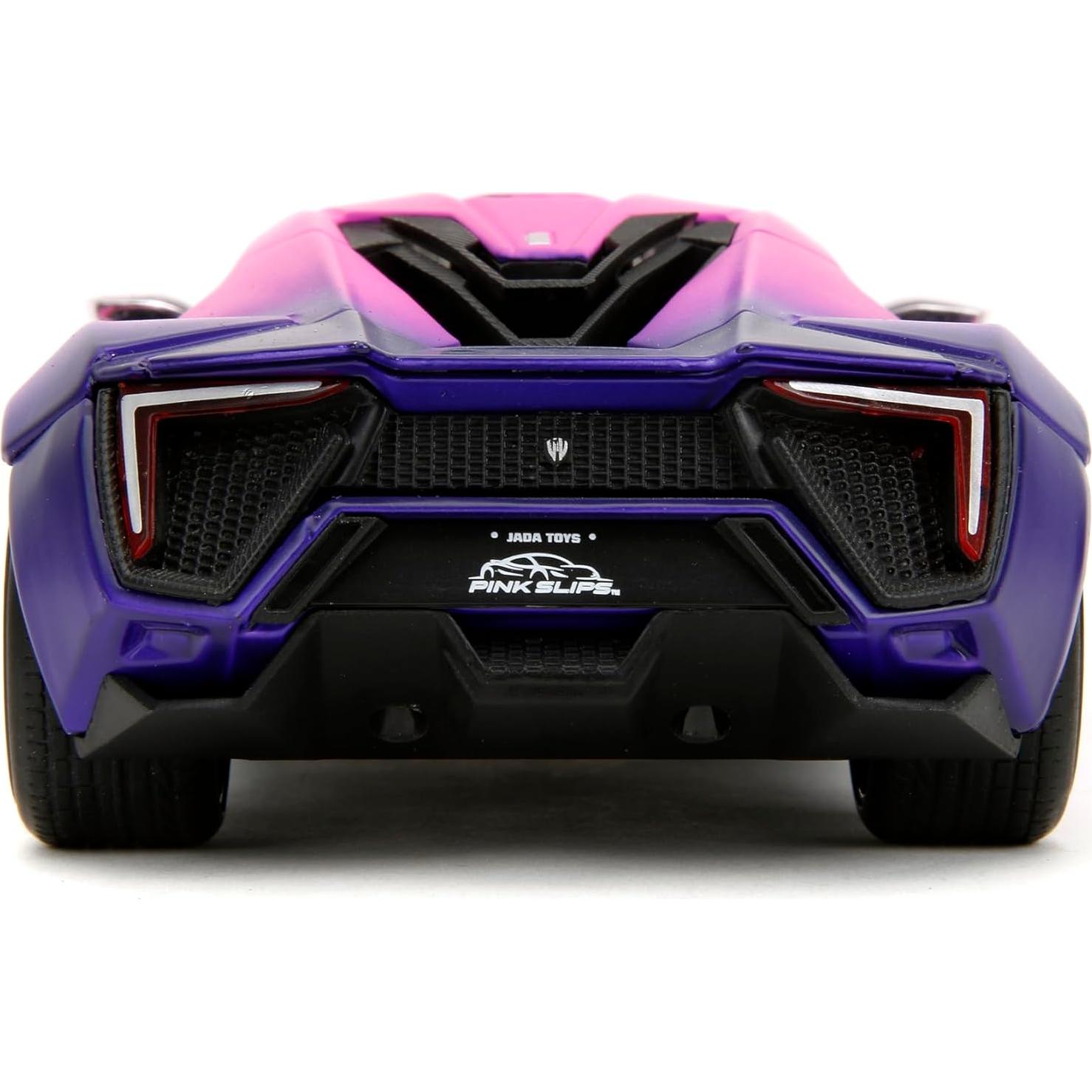 Coche Die-Cast Jada Toys Lykan Hypersport 1:24 Blanco/Púrpura