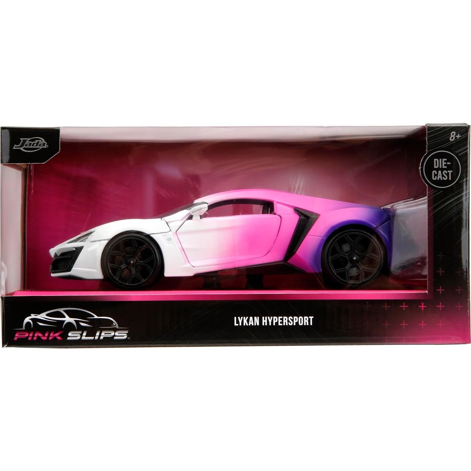 Coche Die-Cast Jada Toys Lykan Hypersport 1:24 Blanco/Púrpura