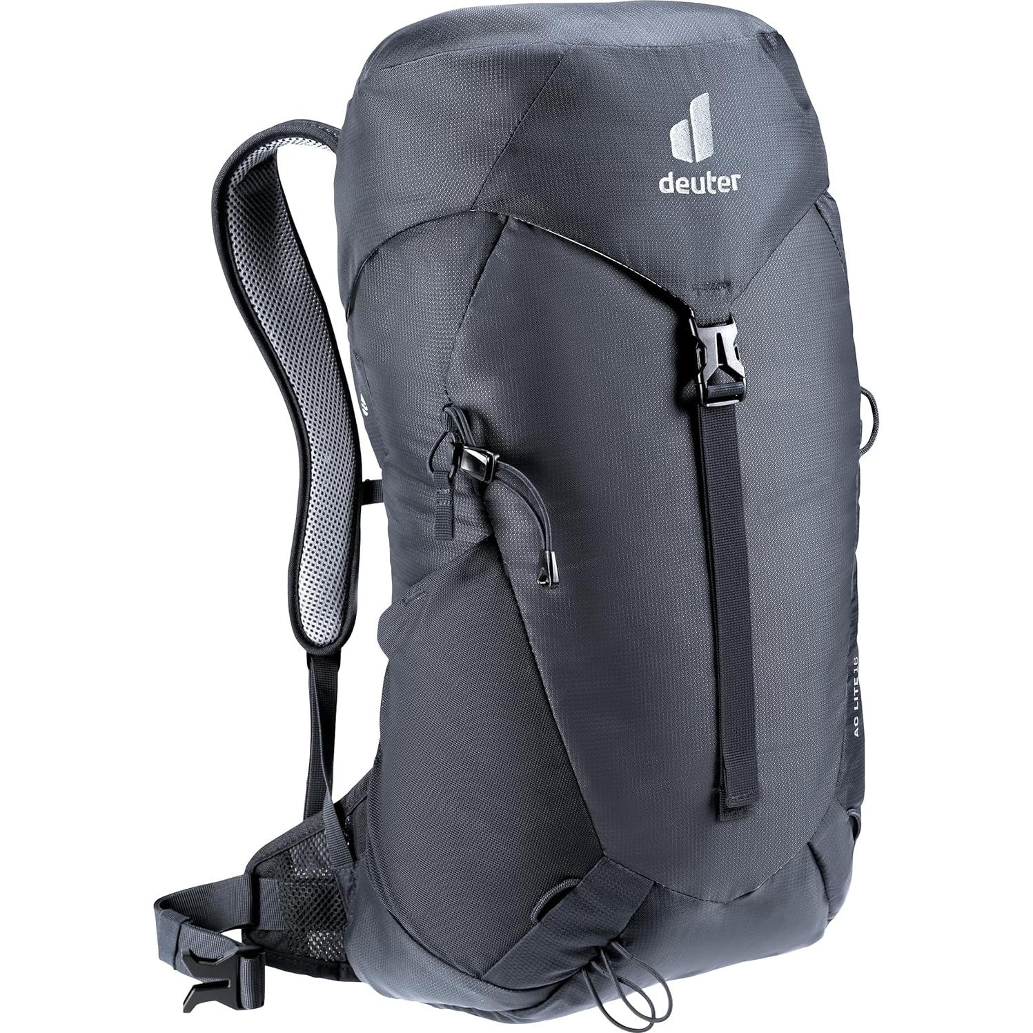 AC Lite 16L Hiking & Daypack Backpack with Steel Frame & Superior Breathability - Black