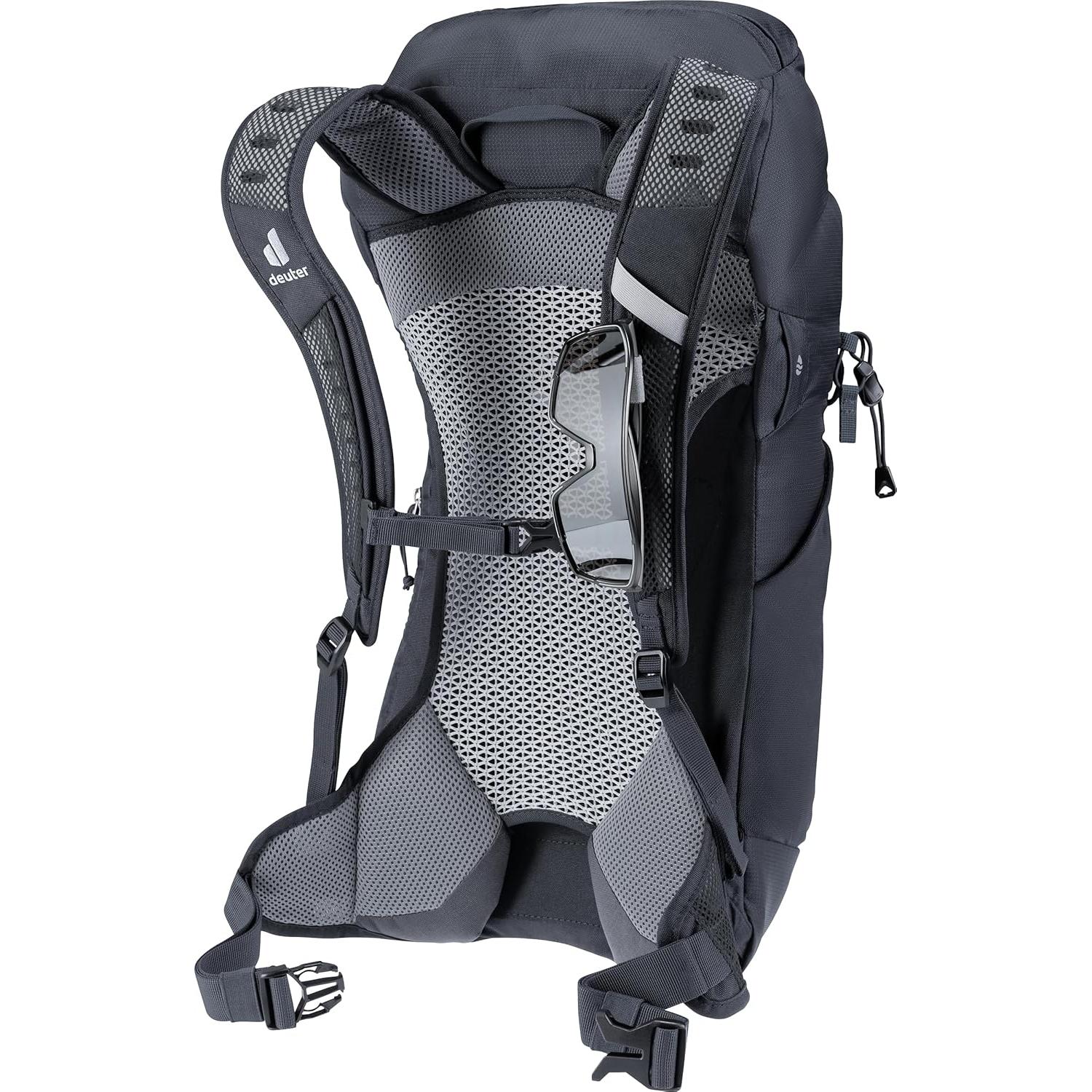 AC Lite 16L Hiking & Daypack Backpack with Steel Frame & Superior Breathability - Black