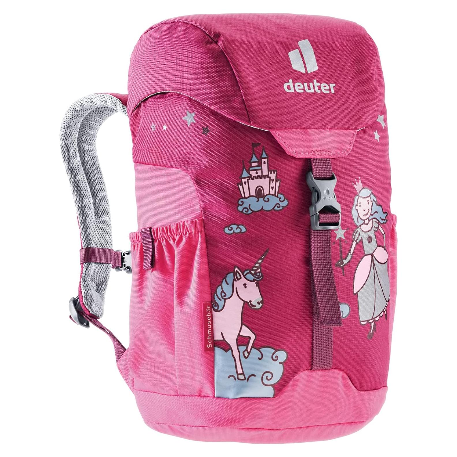Schmusebar Kid's Drawstring Backpack I Daypack, Rucksack for School and Day Hiking I Ages 3+ Up - Ruby-Hotpink
