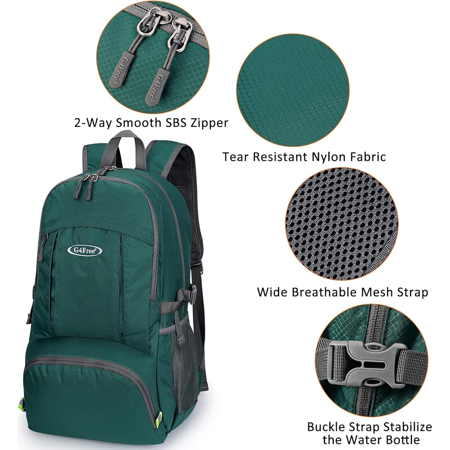 Mochila Plegable G4Free 40L Impermeable para Senderismo