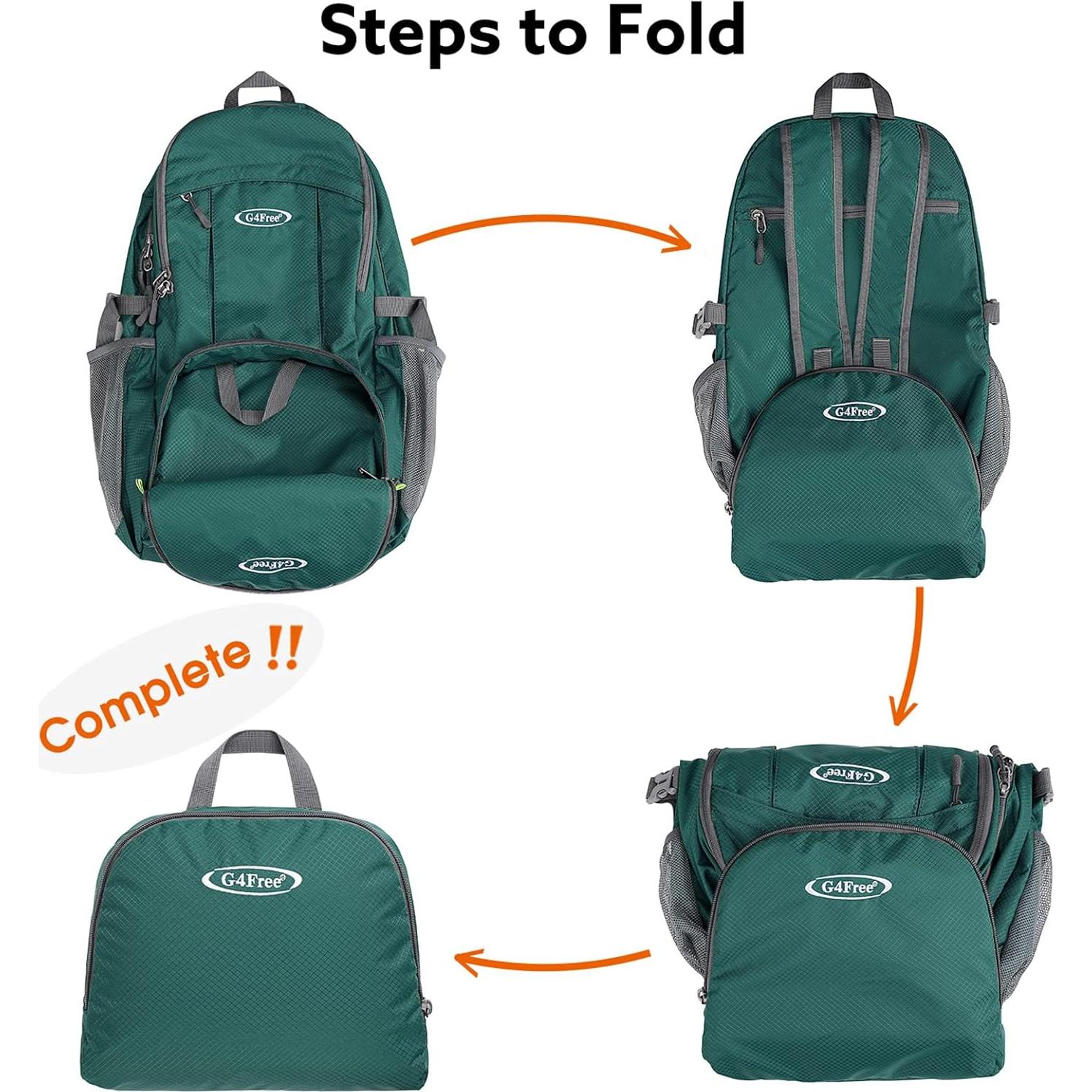 Mochila Plegable G4Free 40L Impermeable para Senderismo