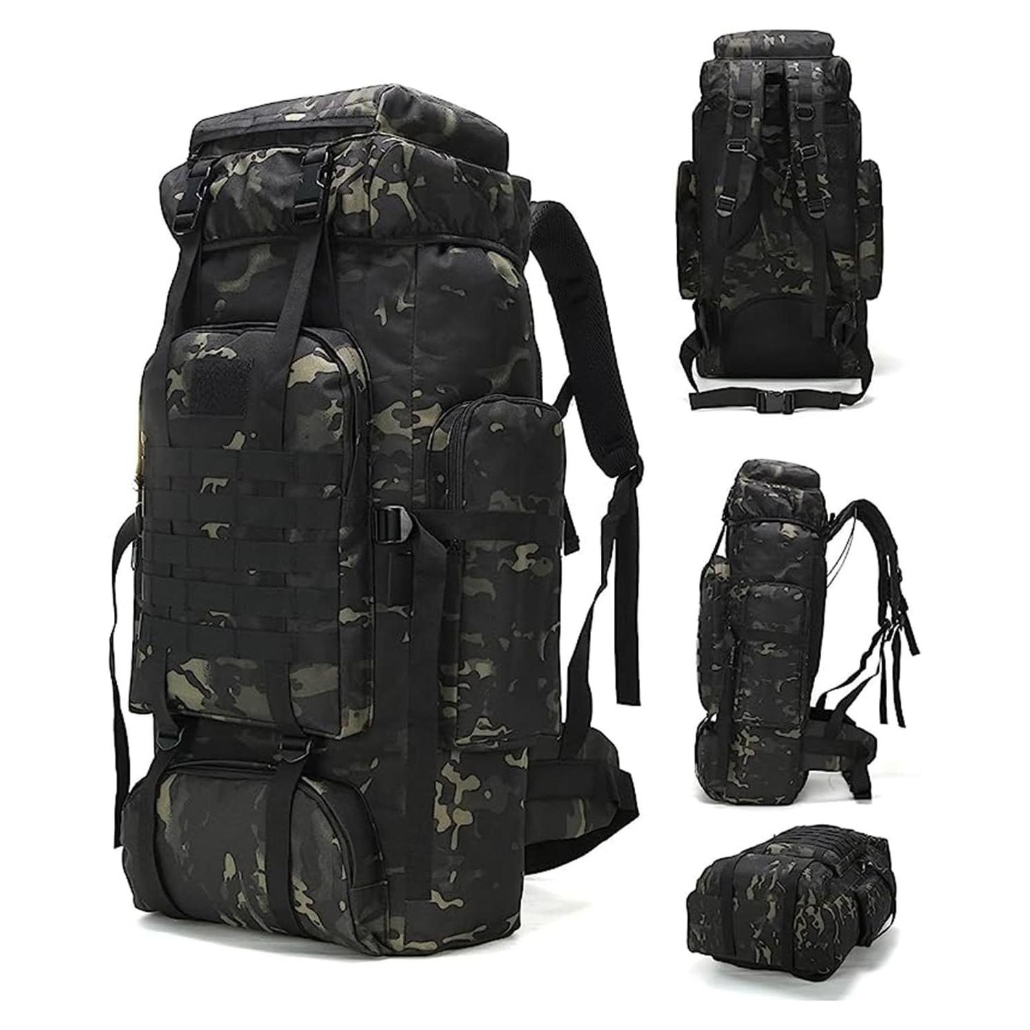Mochila táctica King'sGuard 70L impermeable para senderismo