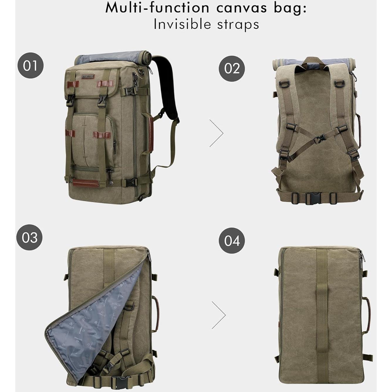 Mochila de Lona WITZMAN Verde Claro 56x31.75x20.32 cm