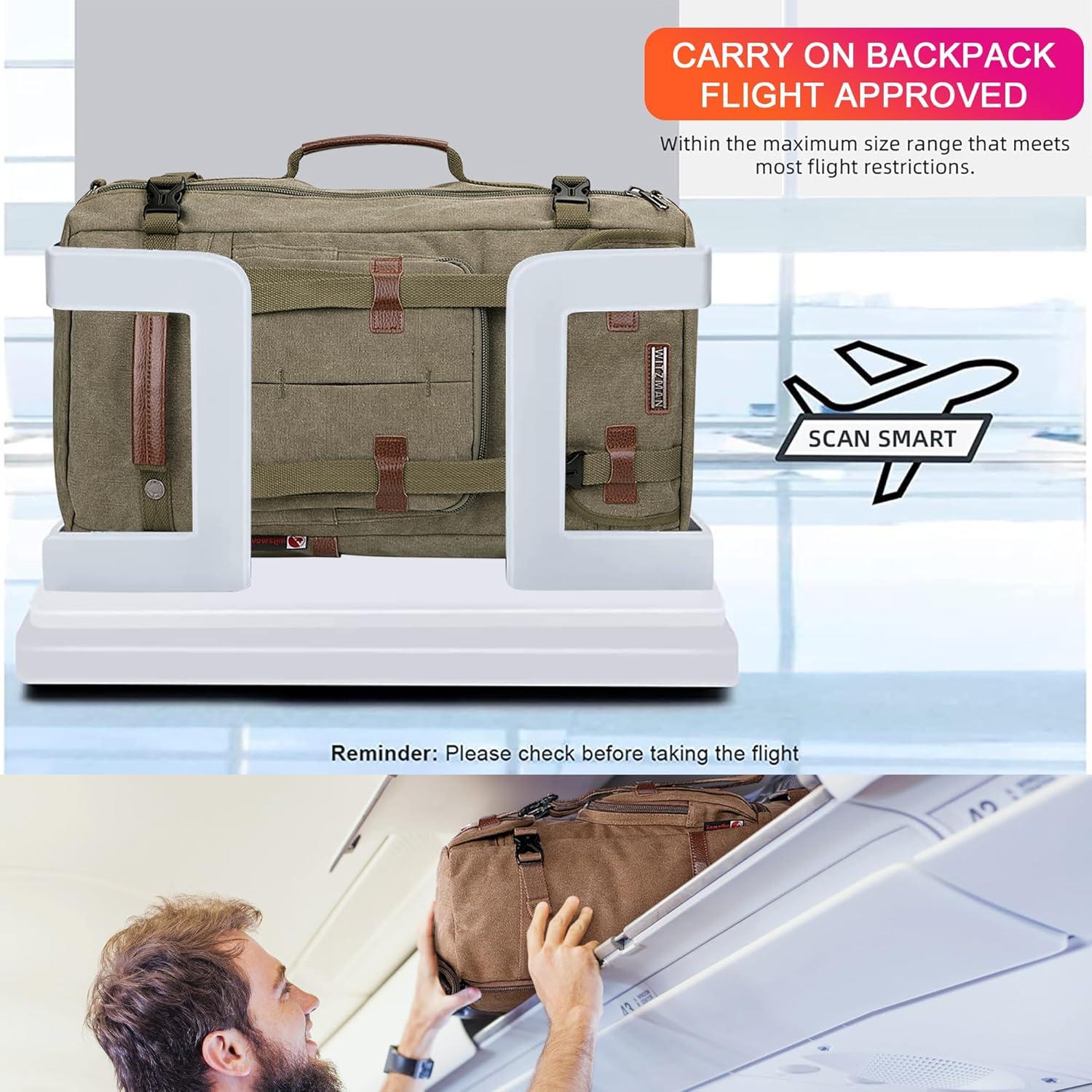 Mochila de Lona WITZMAN Verde Claro 56x31.75x20.32 cm