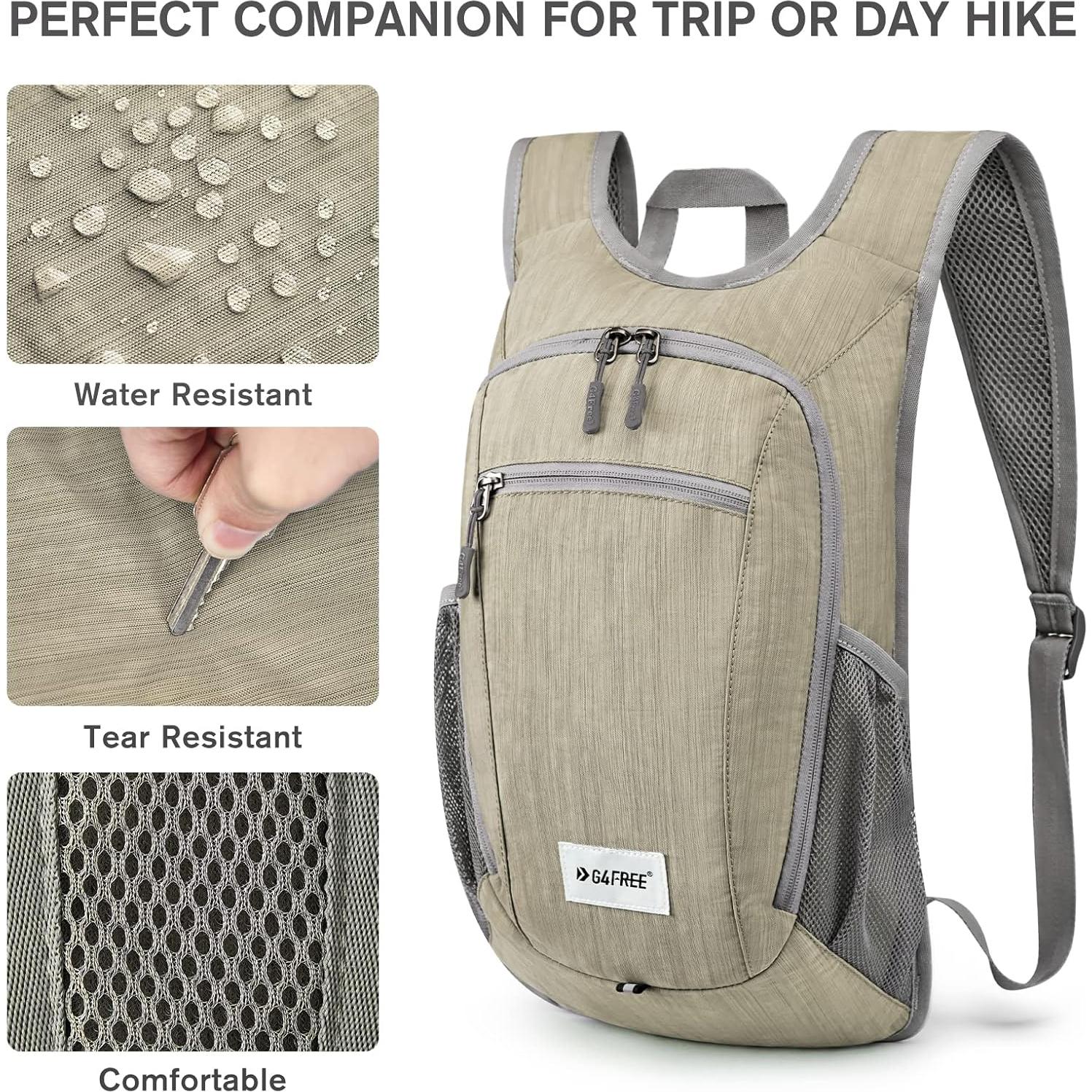 Mochila de Senderismo Plegable G4Free 10L Aqua Ligera