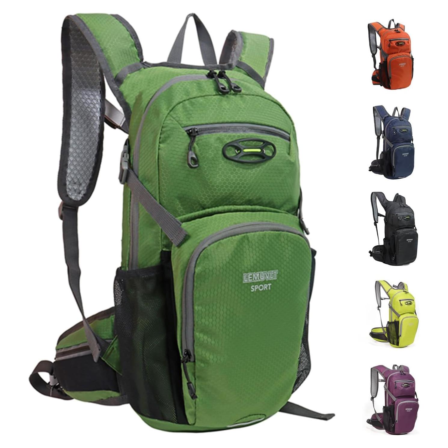 Mochila de Senderismo Impermeable Lemuvlt 15L Oliva