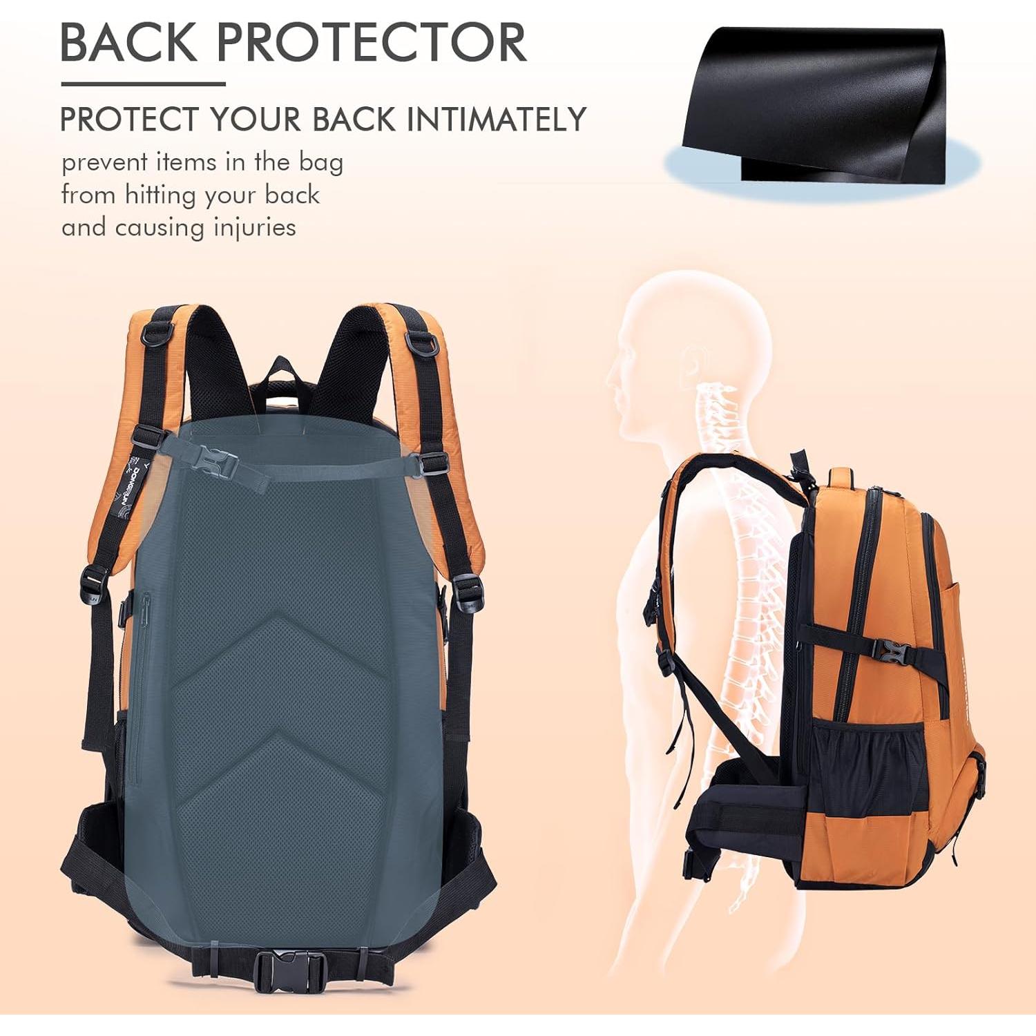 BAGZY Hiking Backpack Waterproof 80L Lightweight Travel Backpack Large Daypack Camping Backpacking for Men Women Black