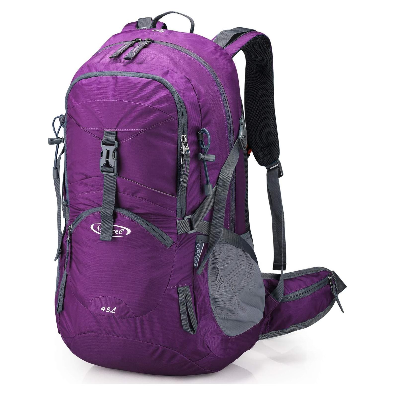 Mochila de Senderismo G4Free 45L Impermeable Unisex Roja