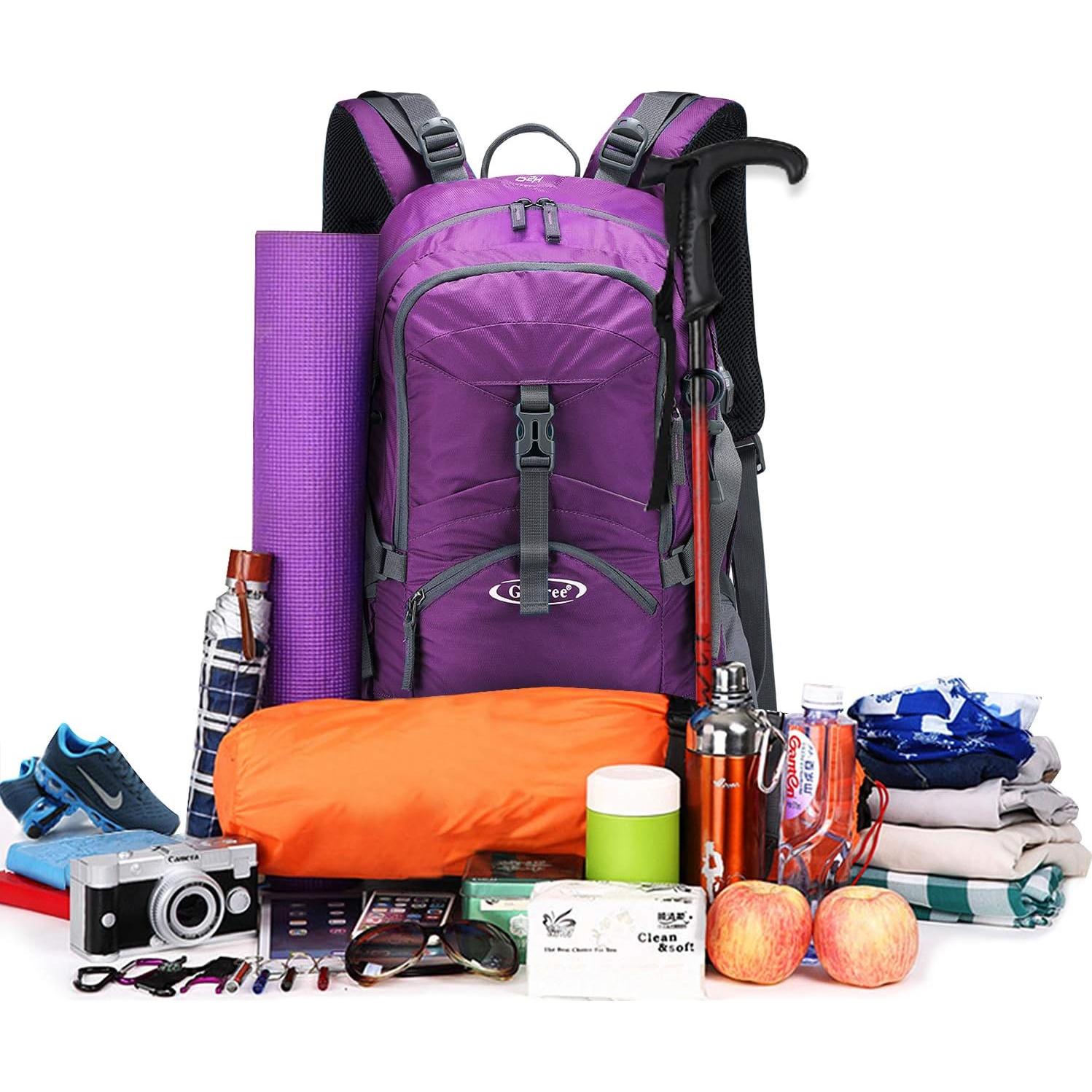 Mochila de Senderismo G4Free 45L Impermeable Unisex Roja