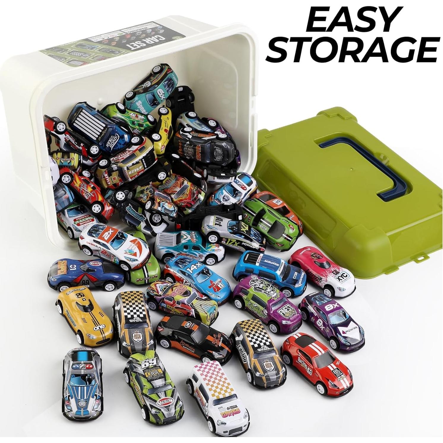 Paquete de 50 Coches de Retroceso Liberty Imports - Juguetes Miniatura 1:64