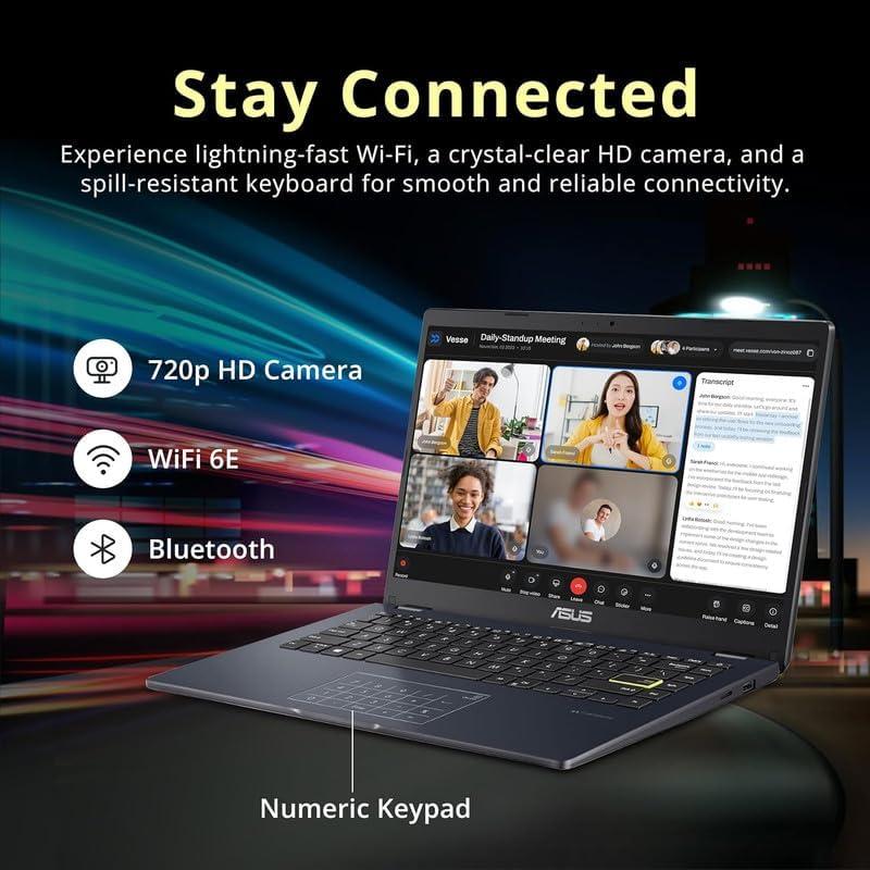 Laptop ASUS Vivobook Go 14 FHD, Intel Celeron N4500, 4GB RAM