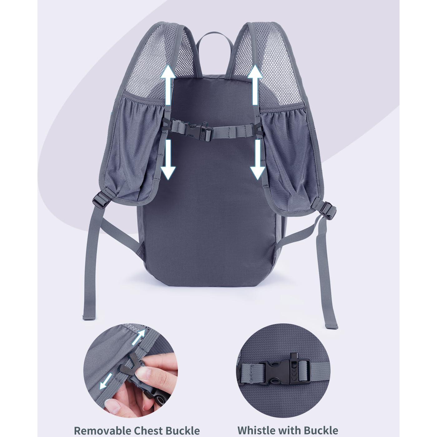 15L Small Hiking Backpack with Chest Pockets for Phone, Ultralight Hiking Daypack with Sternum Straps, Lightweight Foldable Packable Back Pack for Women Men(patent pending)