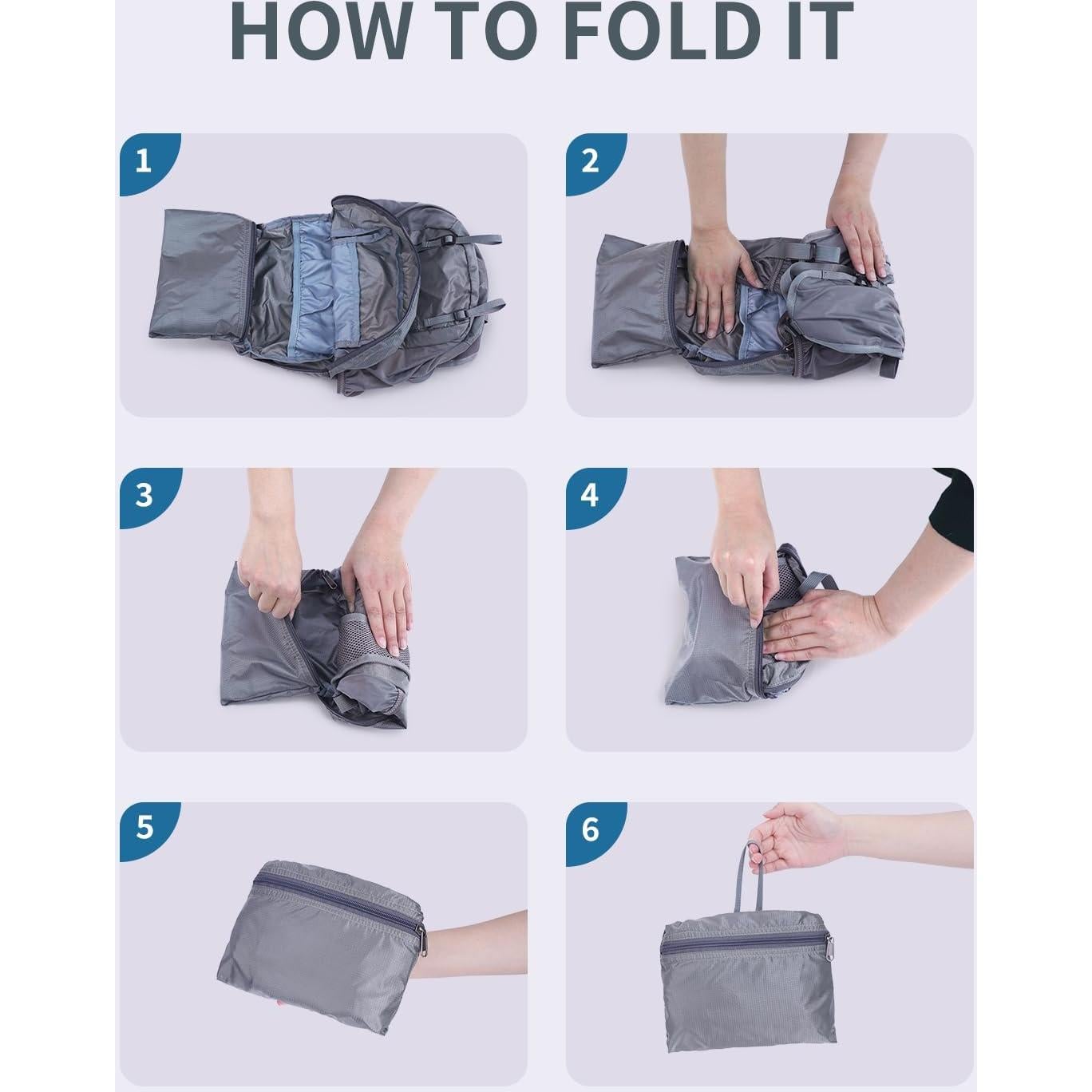 15L Small Hiking Backpack with Chest Pockets for Phone, Ultralight Hiking Daypack with Sternum Straps, Lightweight Foldable Packable Back Pack for Women Men(patent pending)