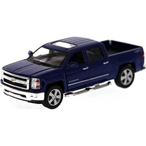 2014 Chevrolet Silverado LTZ Crew Cab 4x4 1:46 Scale 5" Die Cast Metal Model Pick-up Truck Toy (4Set)