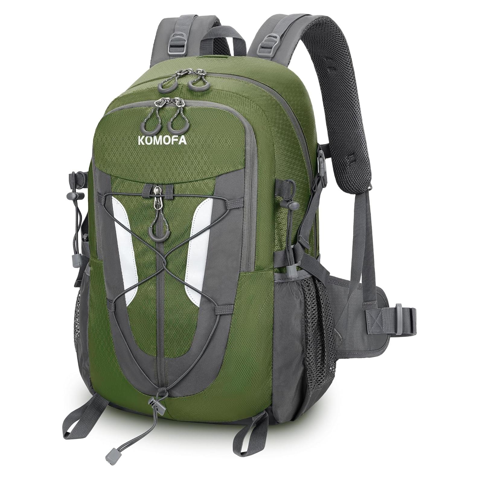 Mochila de Senderismo 30L Unisex Verde Ejército Ligera