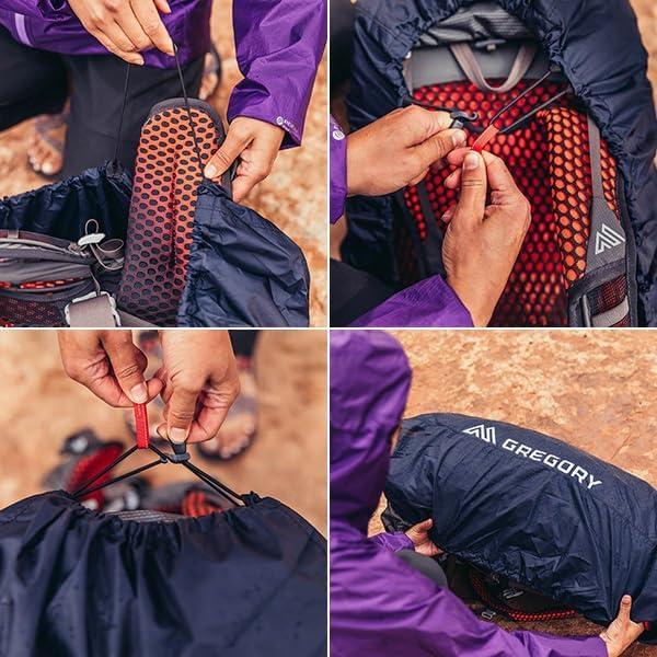 Gregory 50L-80L Waterproof Backpacking Raincover, Rain Forest