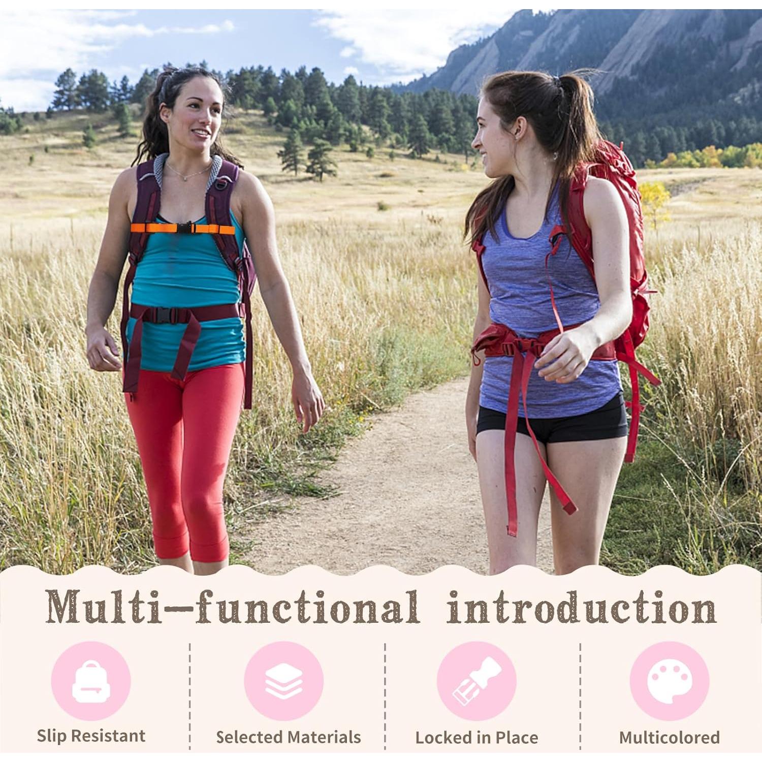 Correa de pecho ajustable para mochila con hebilla naranja