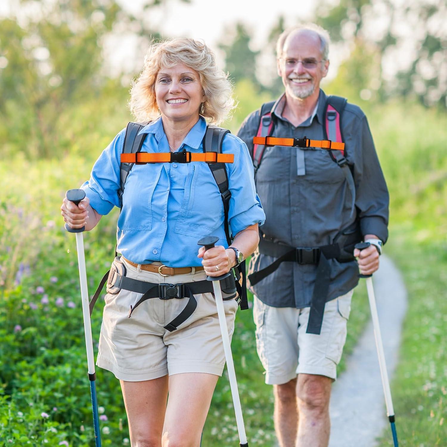 Correa de pecho ajustable para mochila con hebilla naranja
