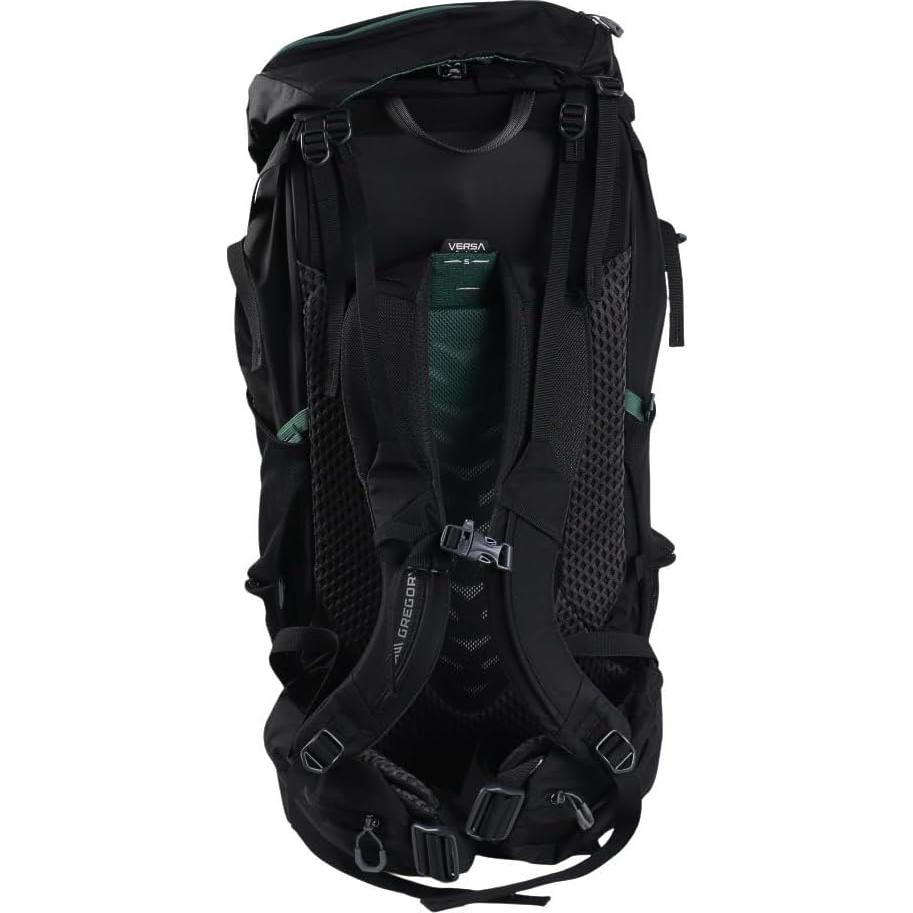 Stout 55L Unisex Backpacking Pack, Breathable Backpanel, Internal Hydration Sleeve for Water Reservoir (Bladder Not Included), One Size Fits All, Forest Black