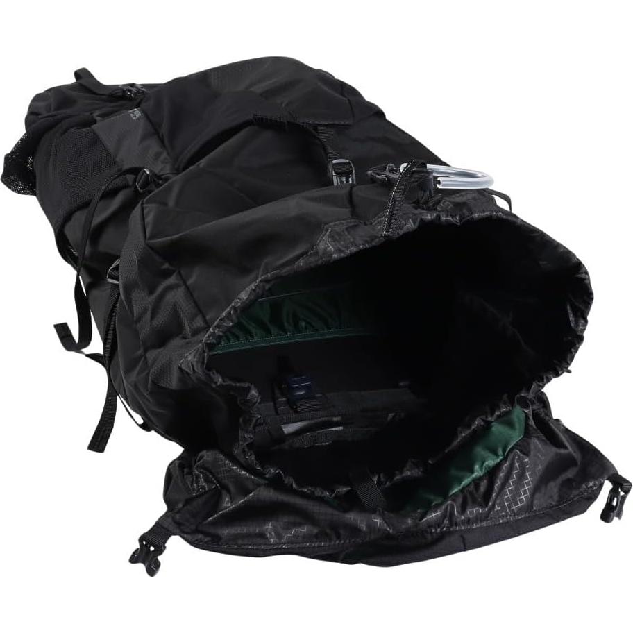 Stout 55L Unisex Backpacking Pack, Breathable Backpanel, Internal Hydration Sleeve for Water Reservoir (Bladder Not Included), One Size Fits All, Forest Black