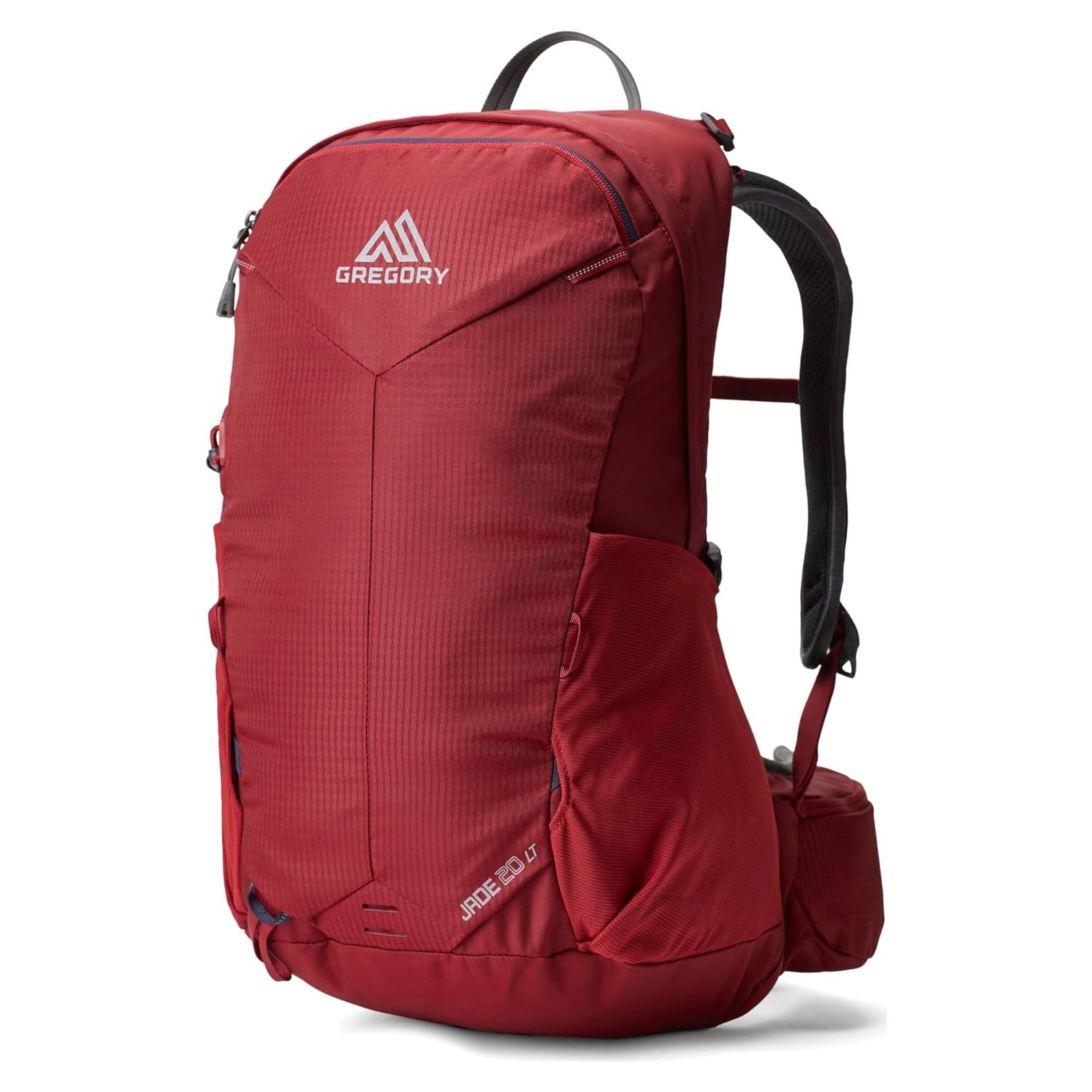 Jade 20L Women's Day Hiking Backpack, Ventilated Backpanel, Built-In Hydration Attachment for Bladder (Reservoir Not Included), One Size Fits All, Ruby Red