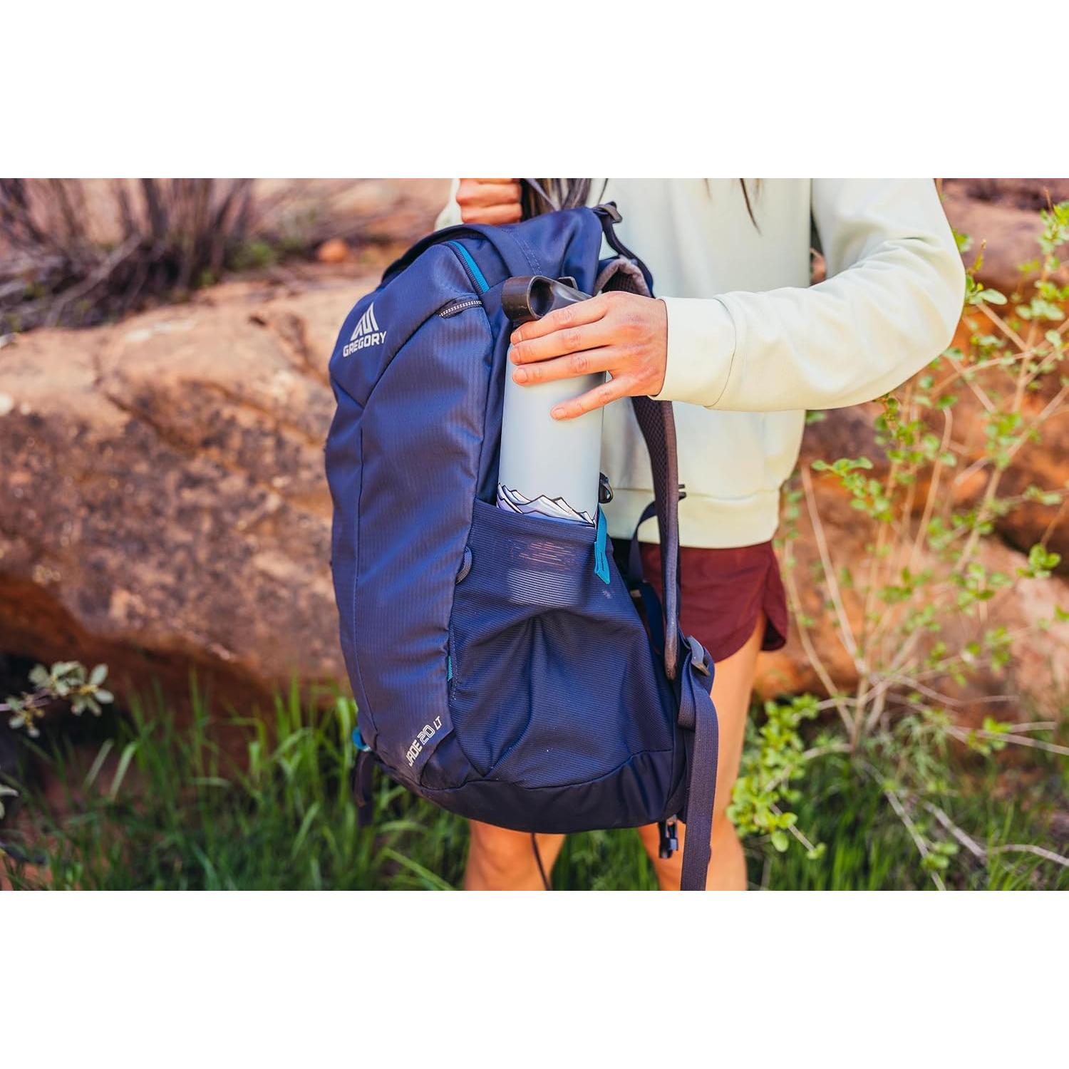 Jade 20L Women's Day Hiking Backpack, Ventilated Backpanel, Built-In Hydration Attachment for Bladder (Reservoir Not Included), One Size Fits All, Ruby Red