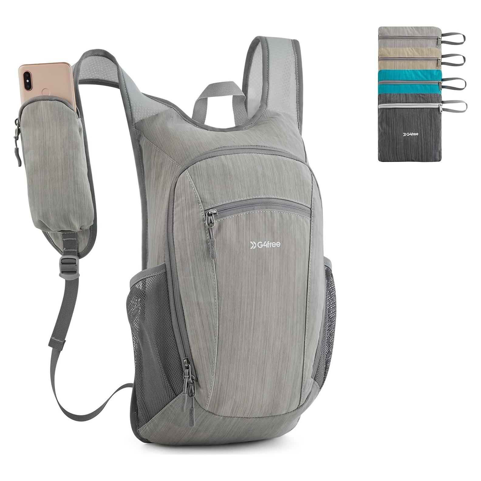 Mochila de Senderismo Plegable G4Free 15L Gris Impermeable