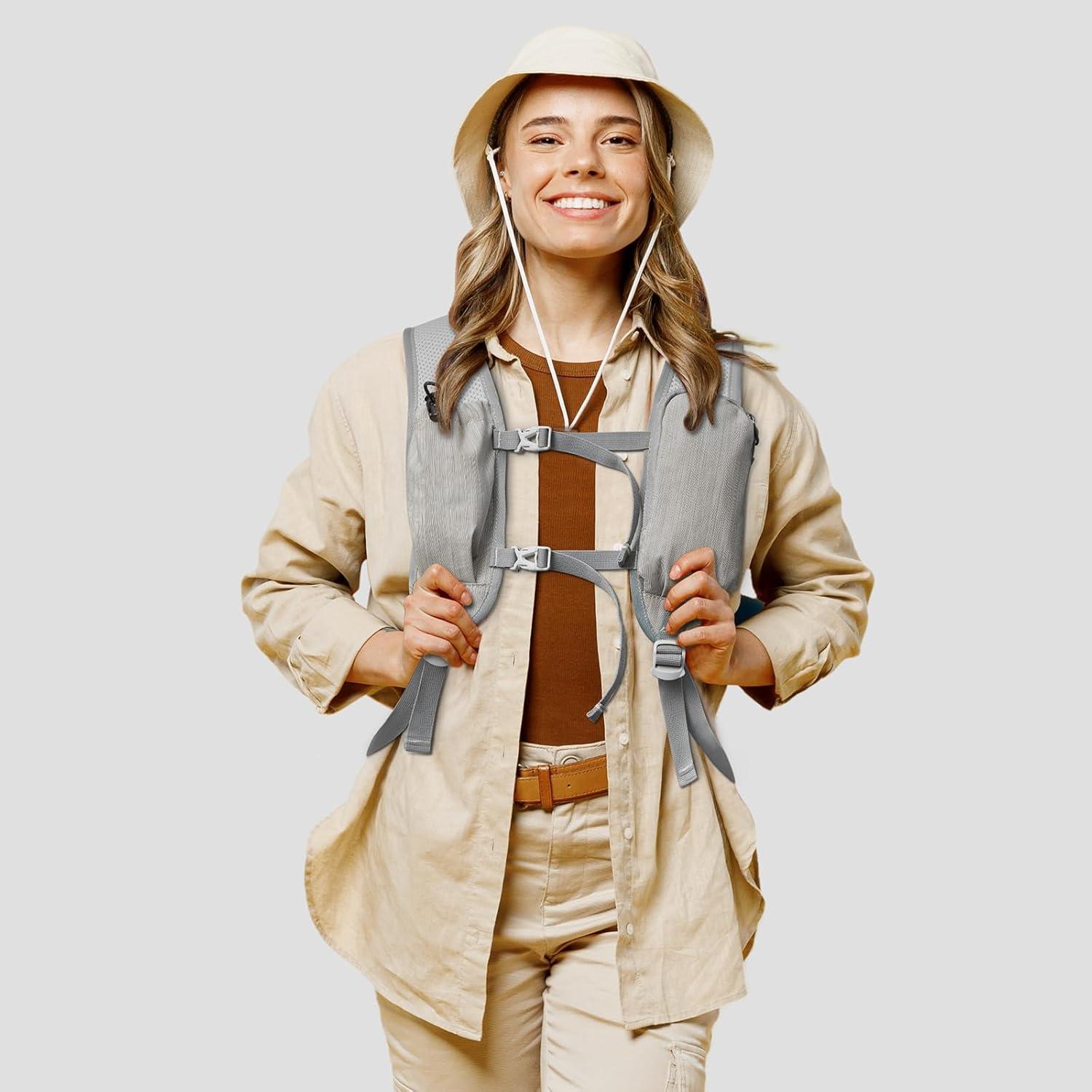 Mochila de Senderismo Plegable G4Free 15L Gris Impermeable