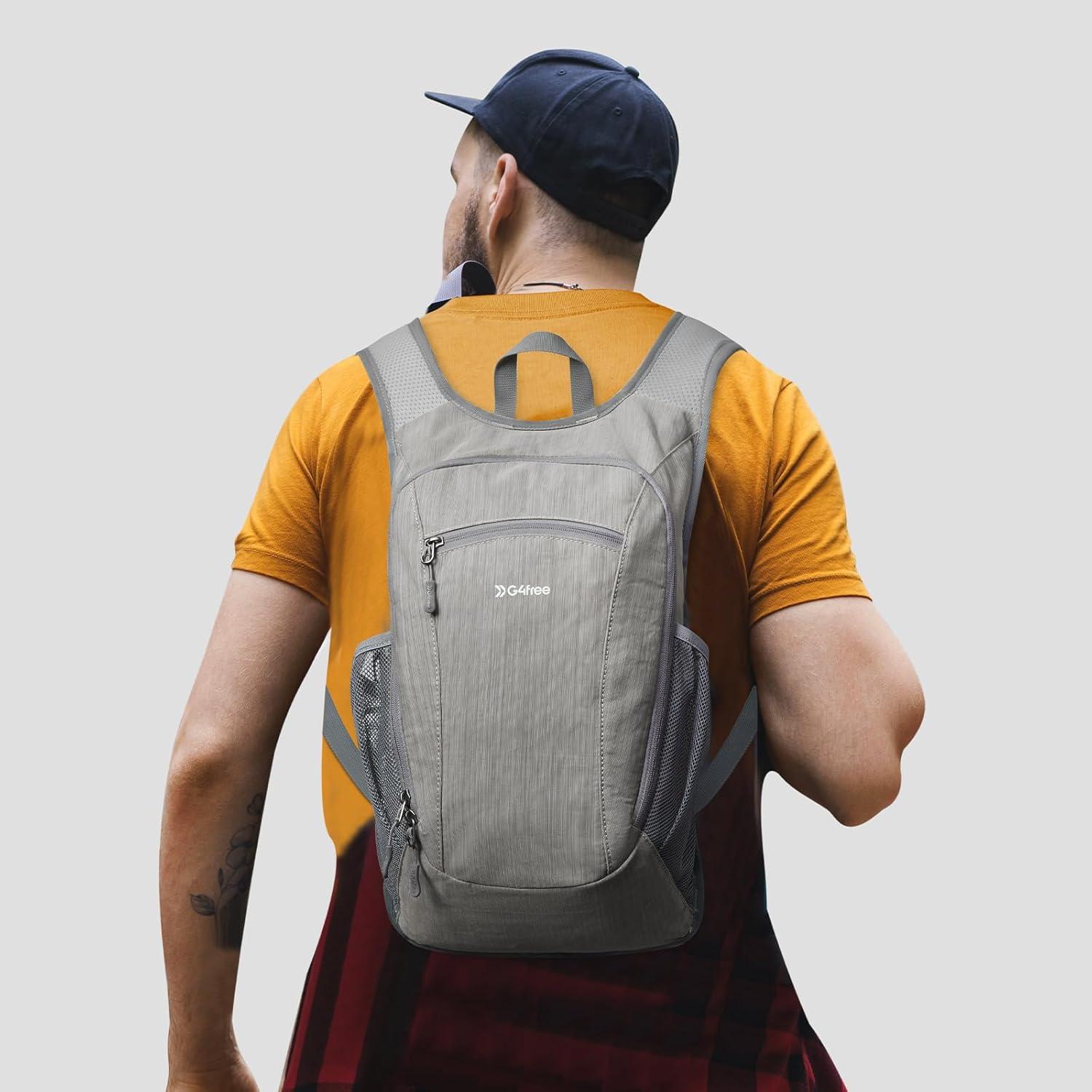 Mochila de Senderismo Plegable G4Free 15L Gris Impermeable