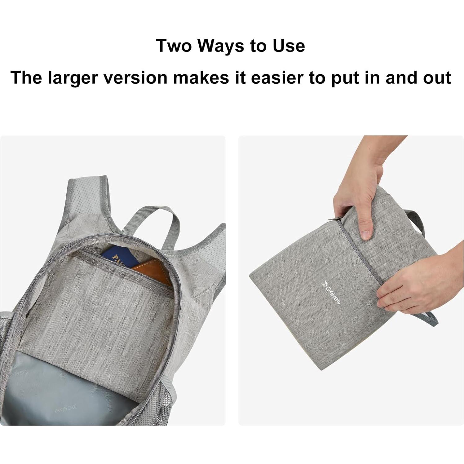 Mochila de Senderismo Plegable G4Free 15L Gris Impermeable